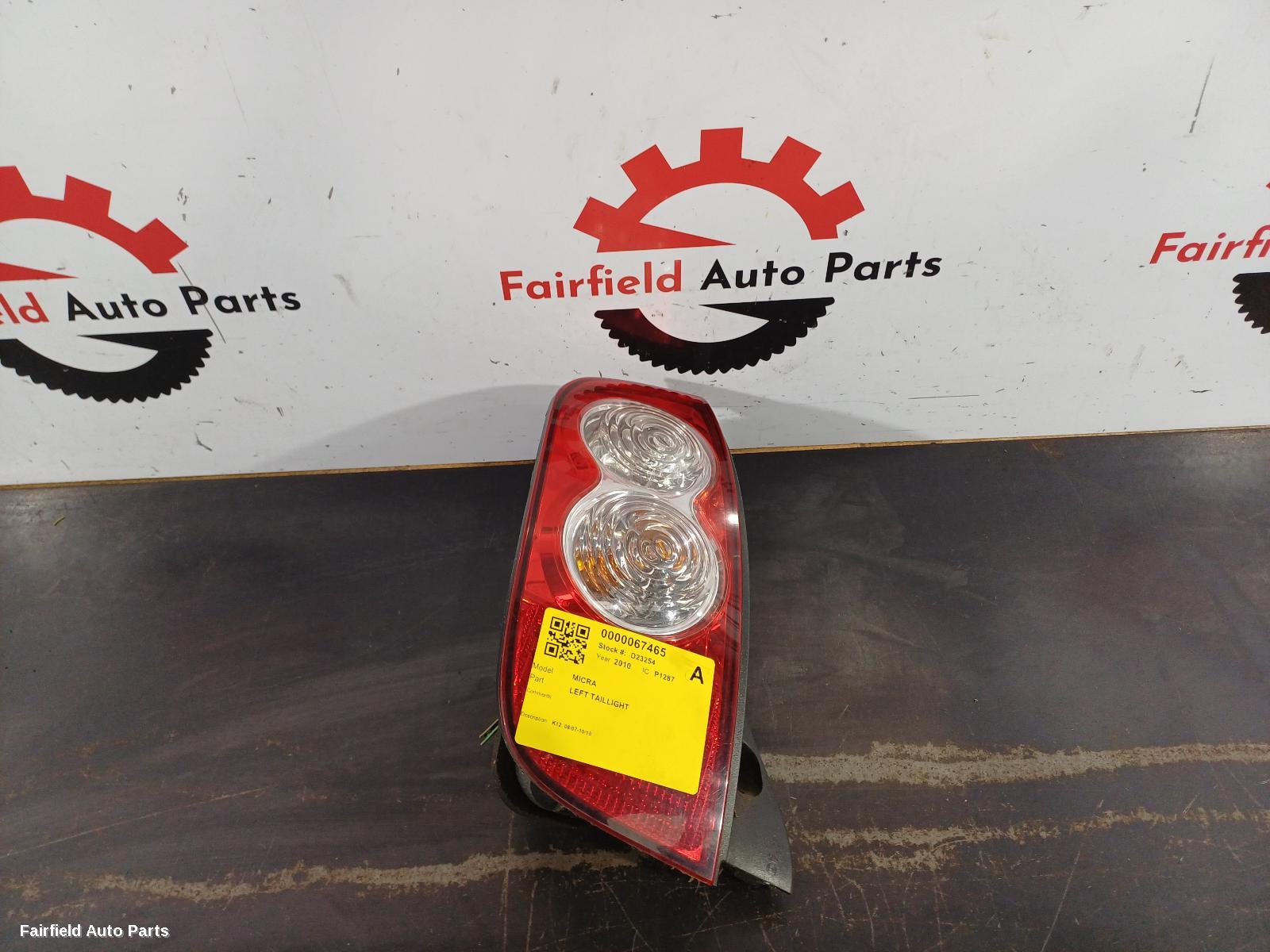 2007-2010 Nissan Micra Left Taillight