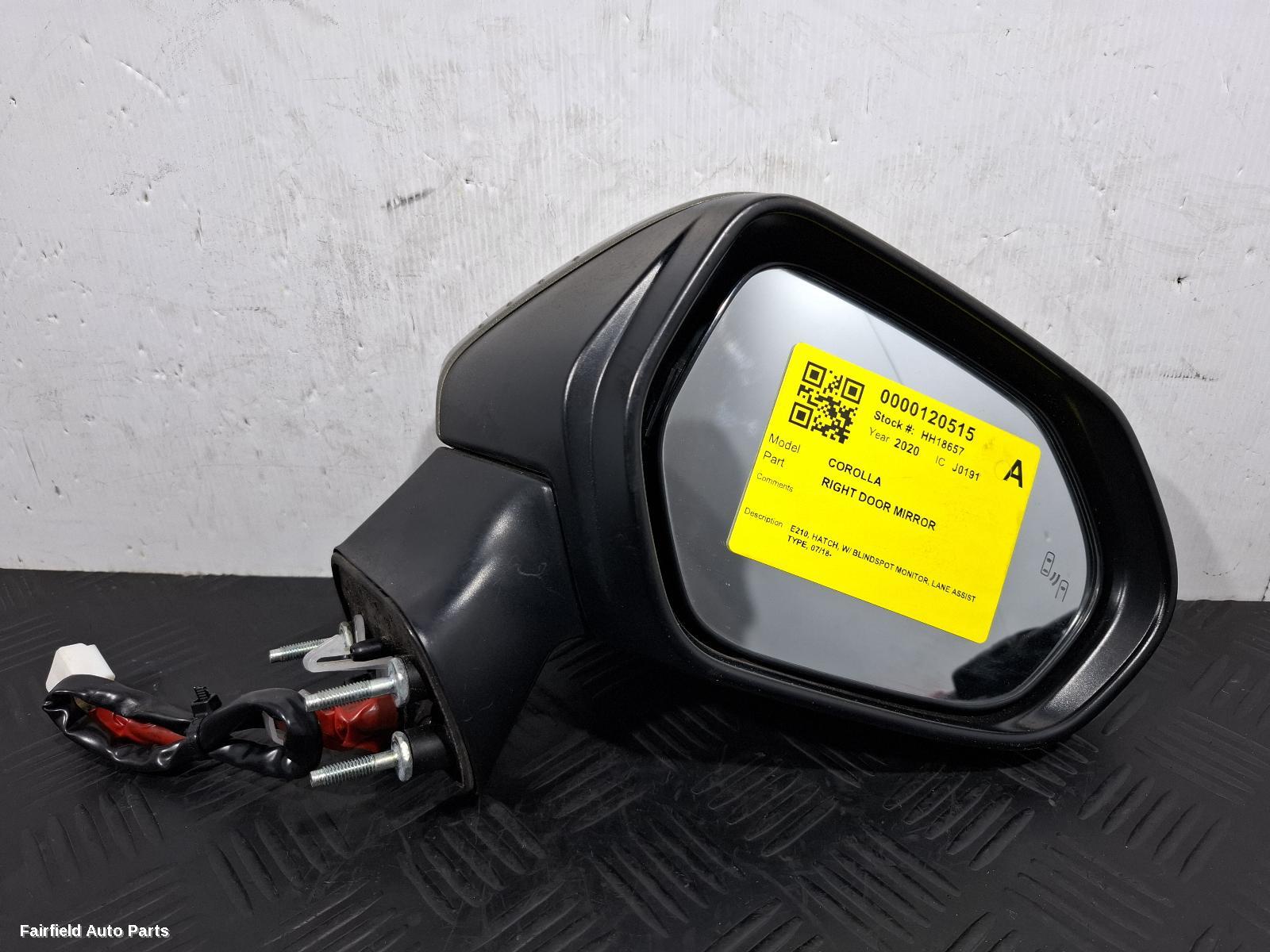 2018-2026 Toyota Corolla Right Door Mirror