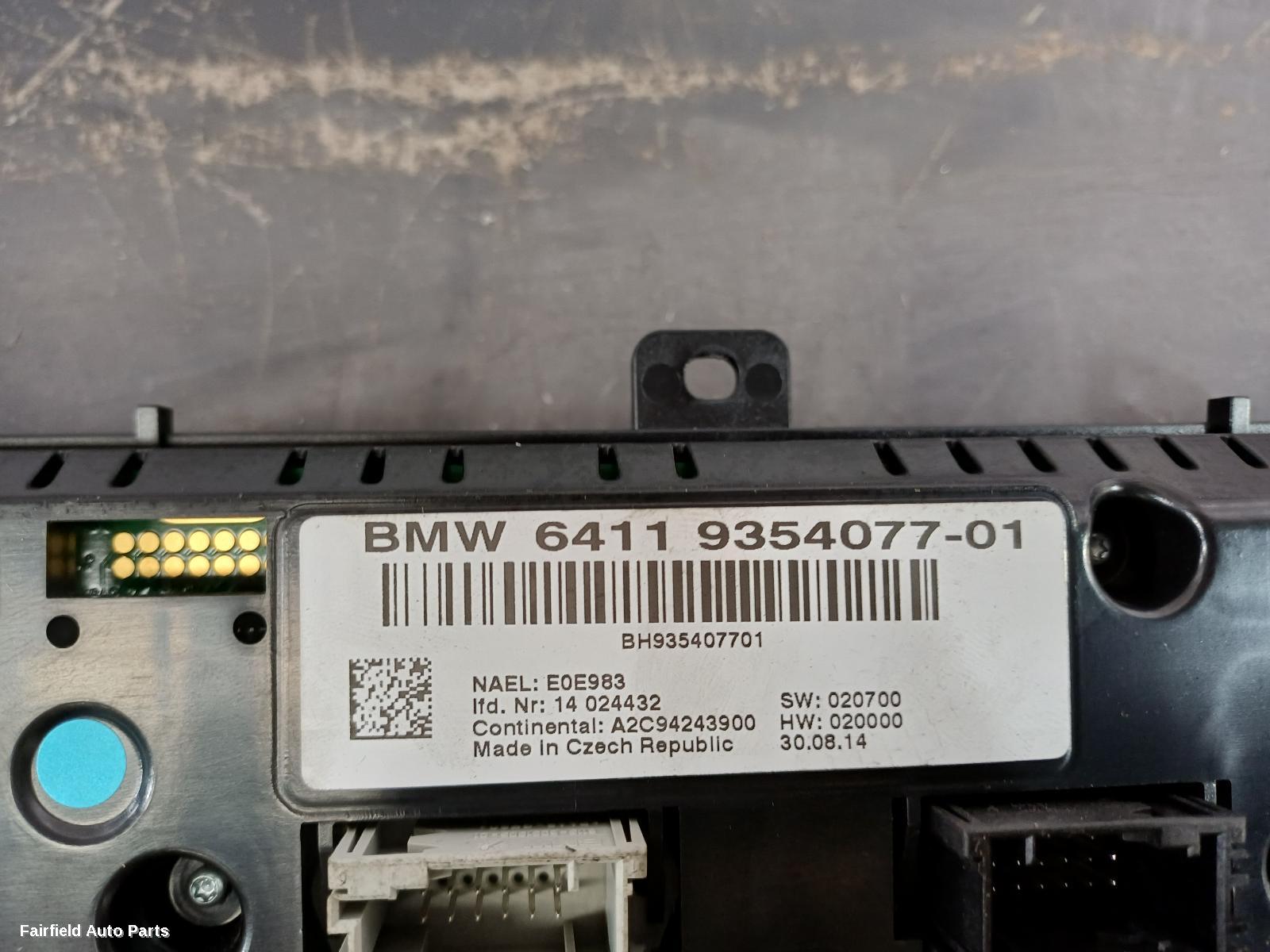 2014-2017 Bmw X3 Heater Ac Controls