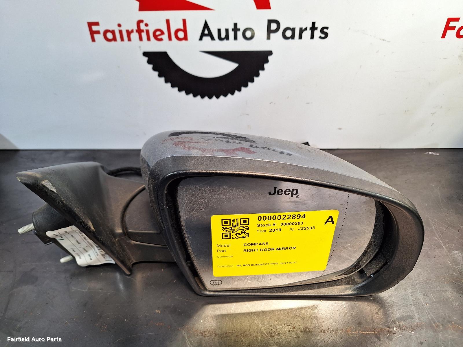 2017-2021 Jeep Compass Right Door Mirror