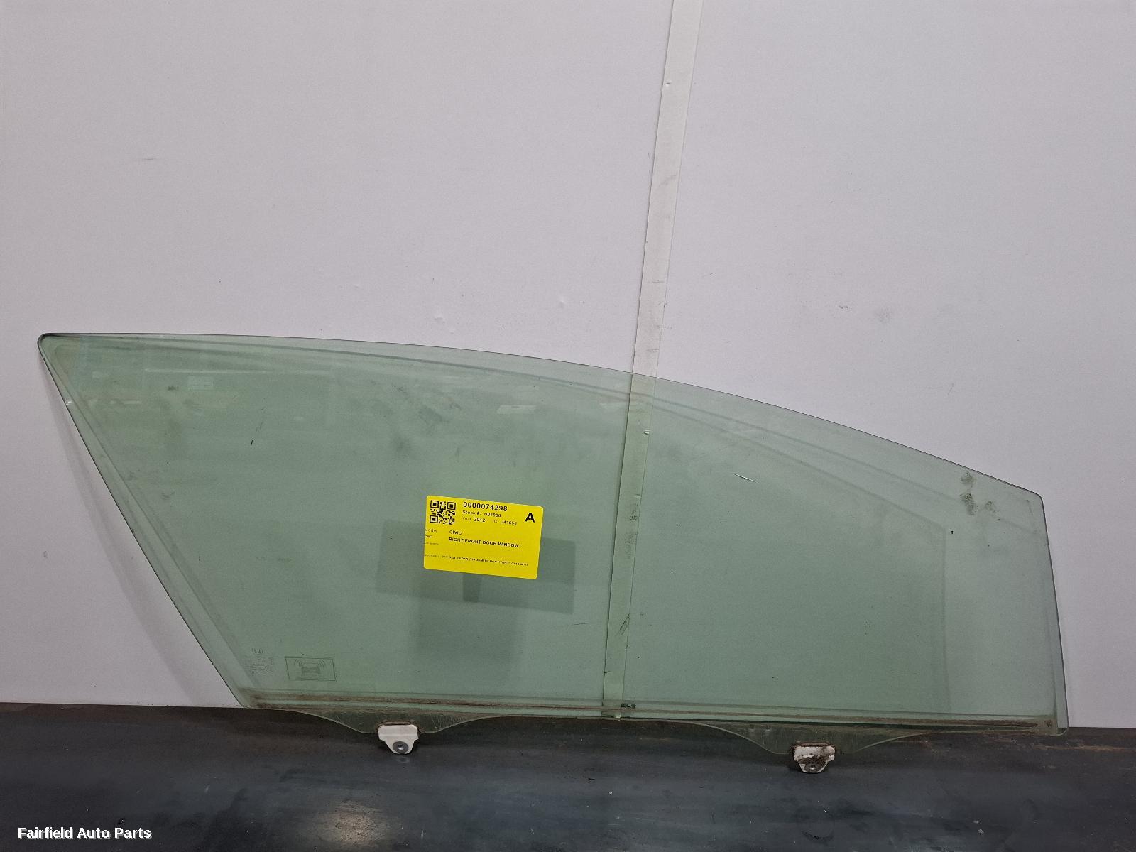 2012-2016 Honda Civic Right Front Door Window