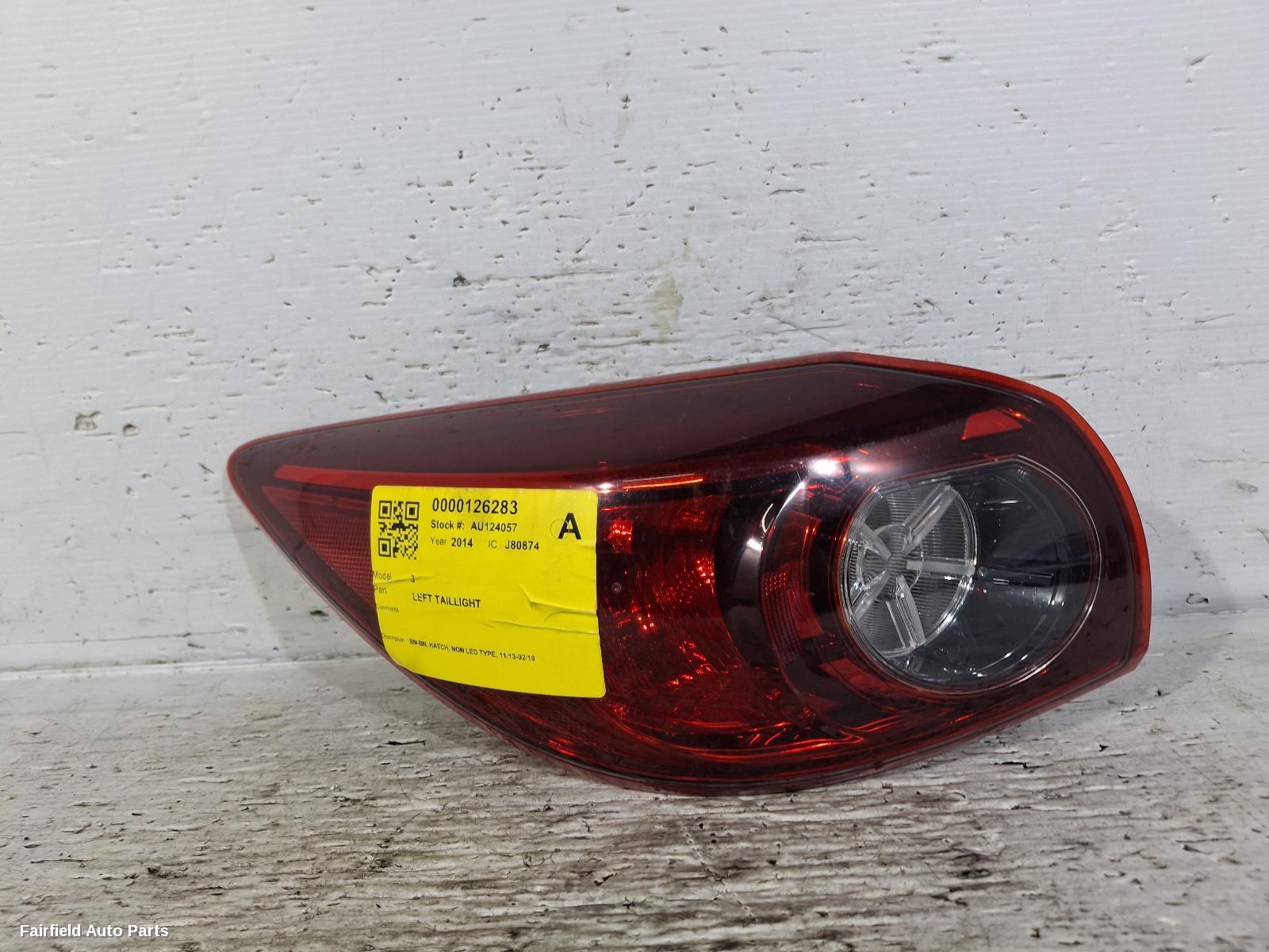 2013-2019 Mazda 3 Left Taillight