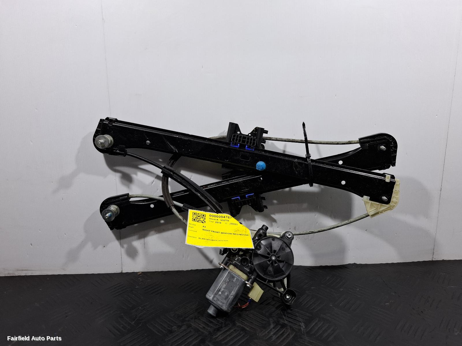 2013-2020 Audi A3 Right Front Window Reg Motor