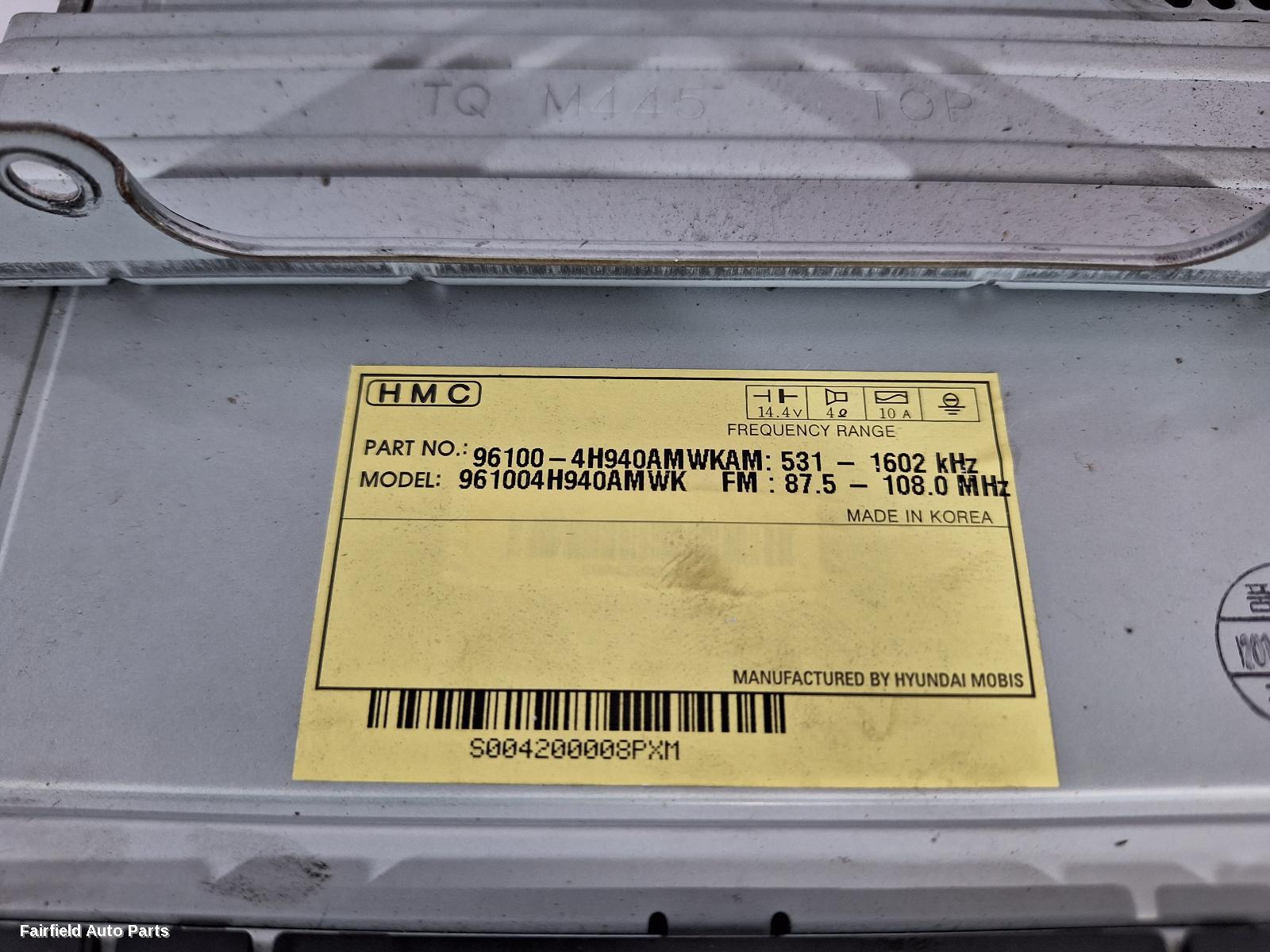 2010-2015 Hyundai Iload/imax Radio Cd Dvd Sat Tv
