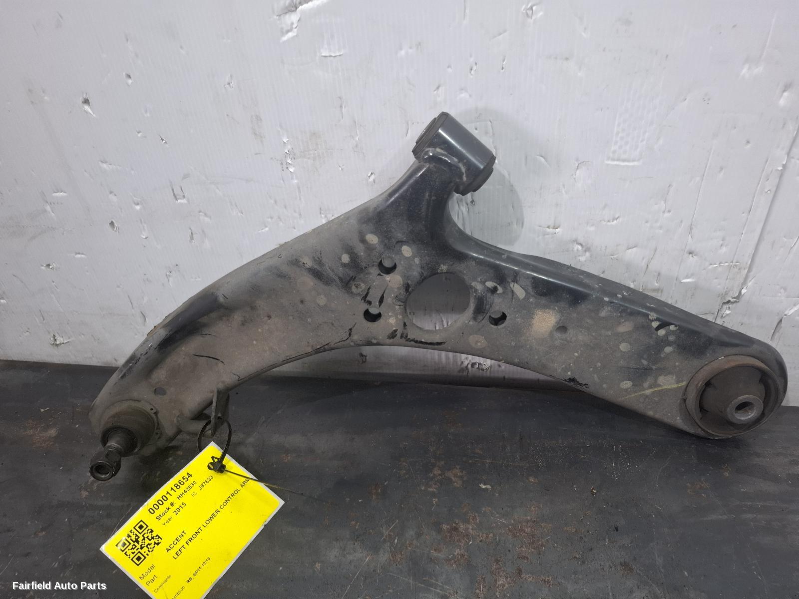 2011-2019 Hyundai Accent Left Front Lower Control Arm
