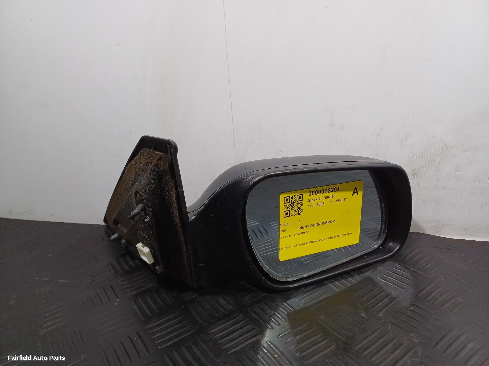 2003-2009 Mazda 3 Right Door Mirror