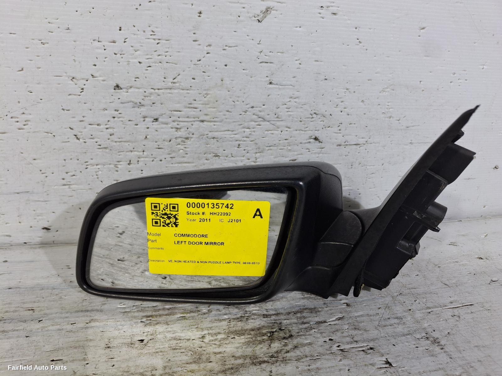 2006-2013 Holden Commodore Left Door Mirror