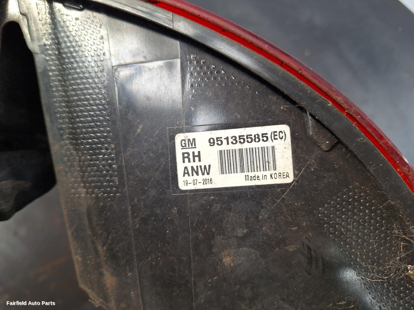 2012-2017 Holden Cruze Right Taillight
