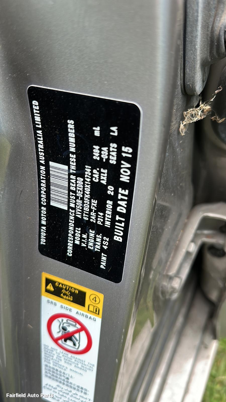 2011-2017 Toyota Camry Heater Ac Controls