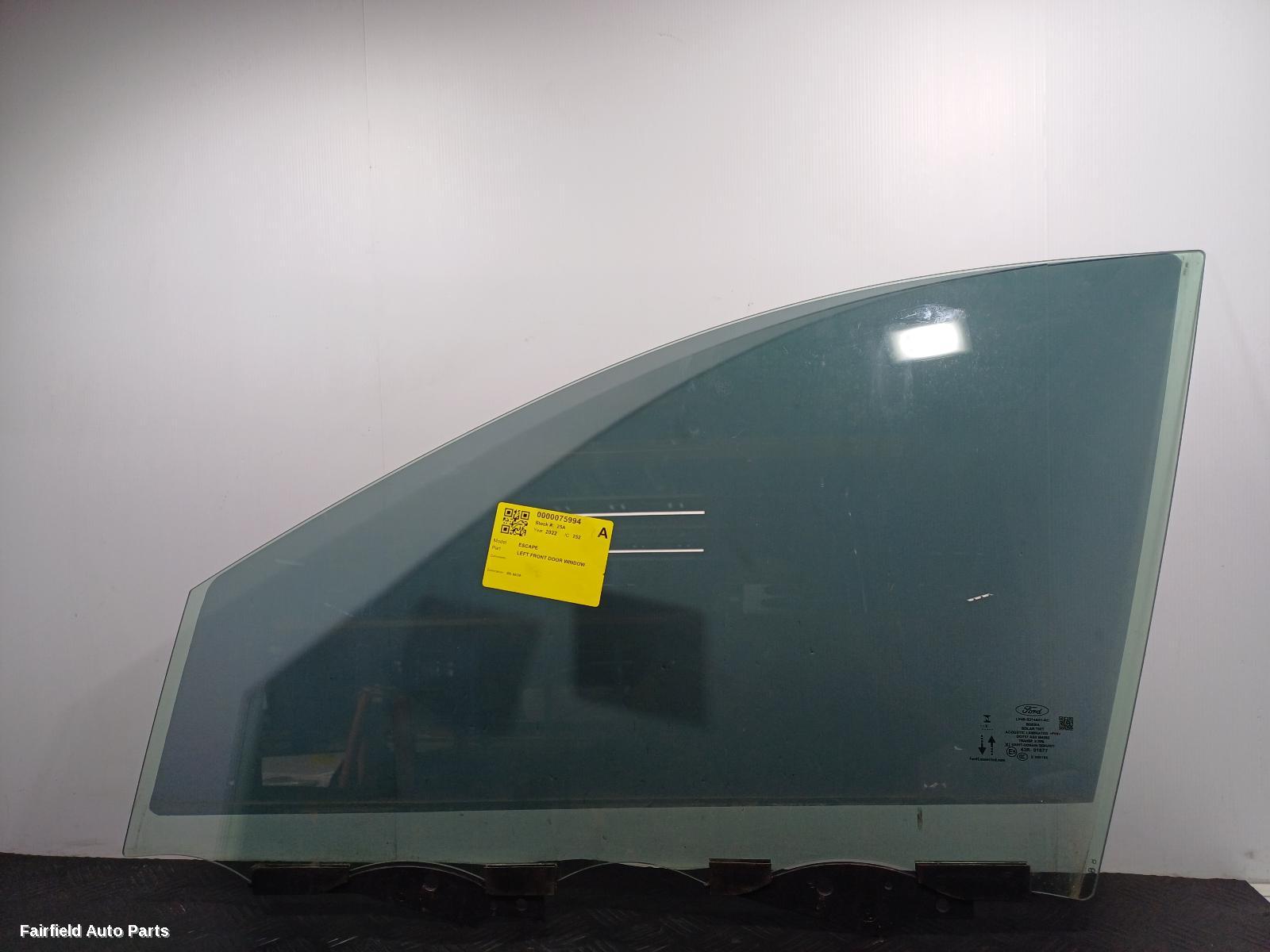 2020-2026 Ford Escape Left Front Door Window
