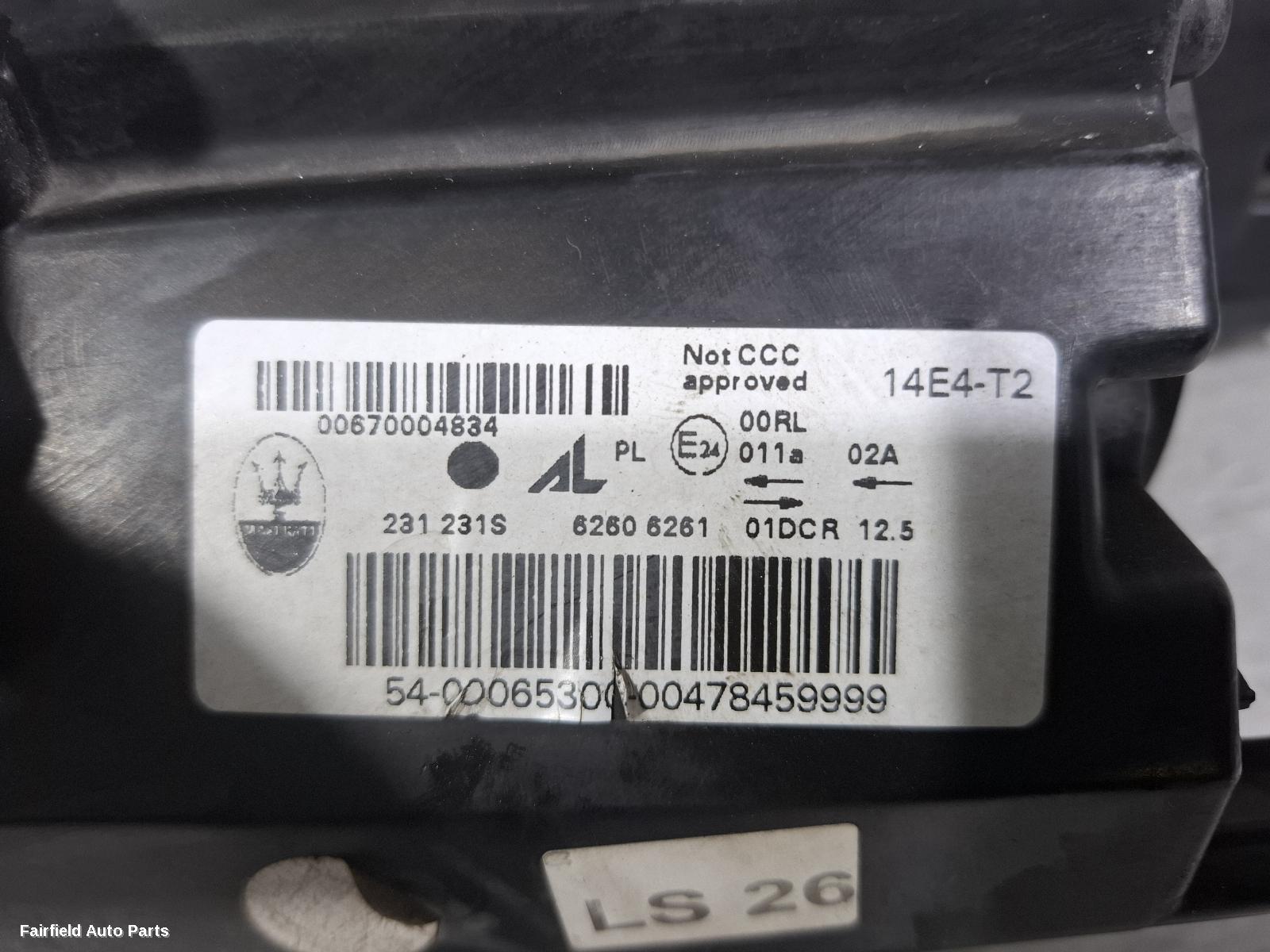 2014-2018 Maserati Ghibli  Right Headlamp