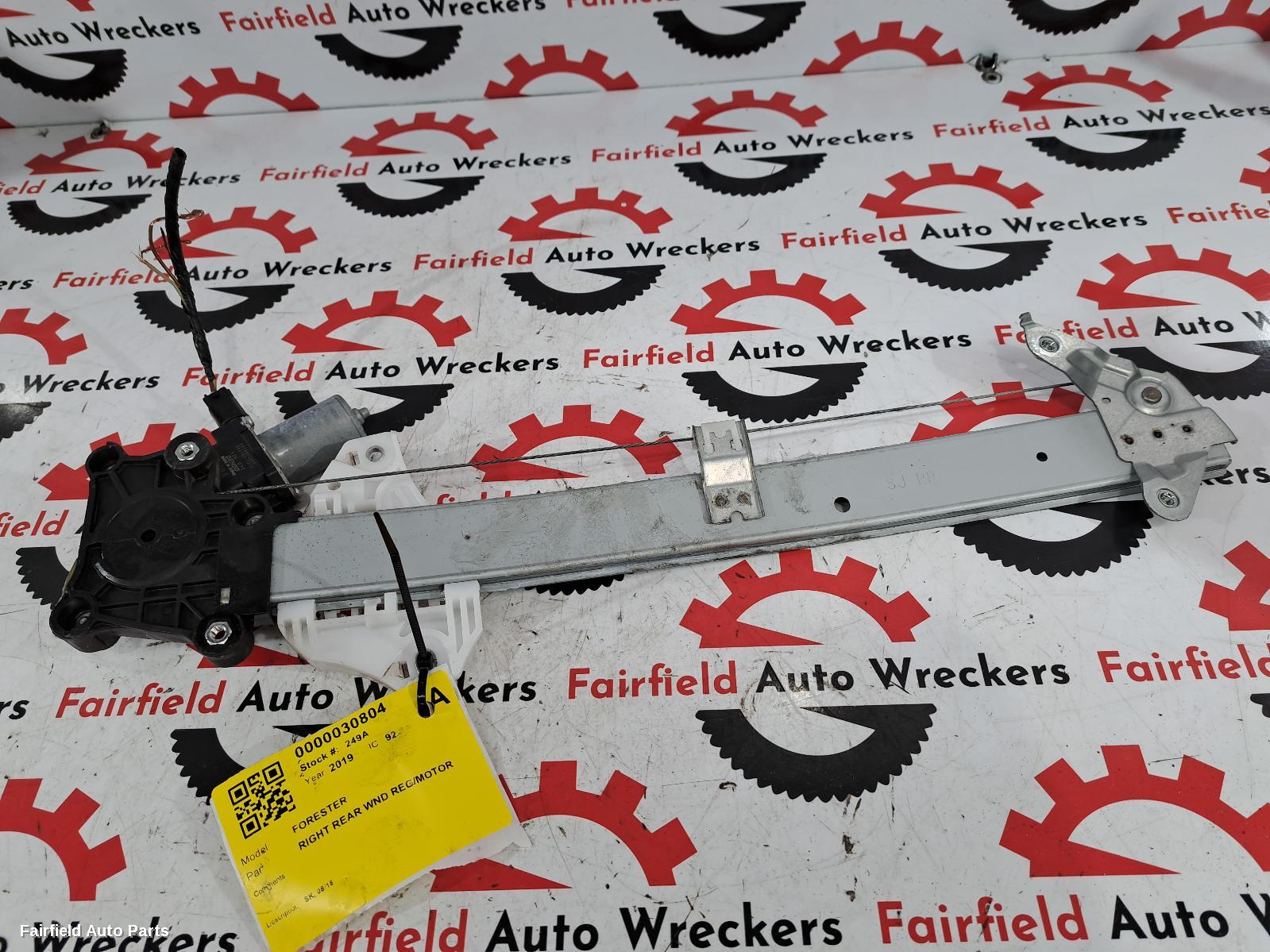 2018-2024 Subaru Forester Right Rear Wnd Reg Motor