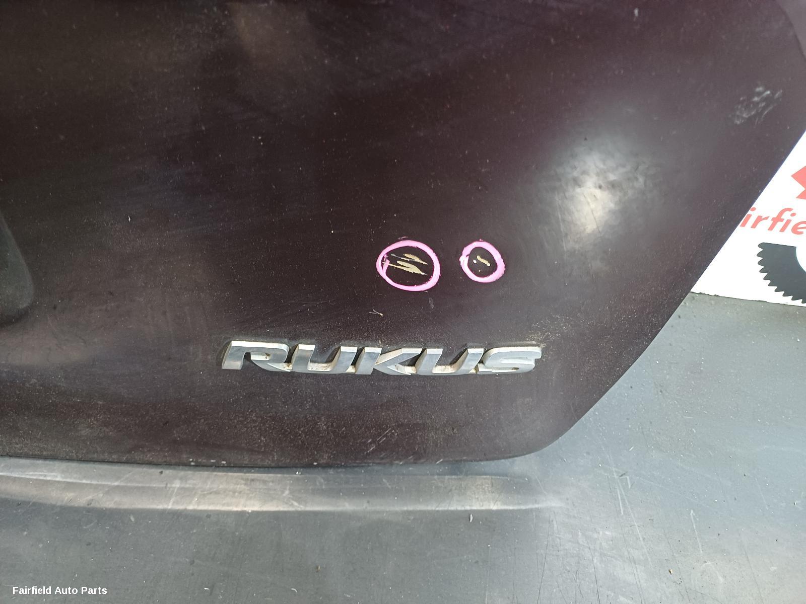 2007-2015 Toyota Rukus Bootlid Tailgate