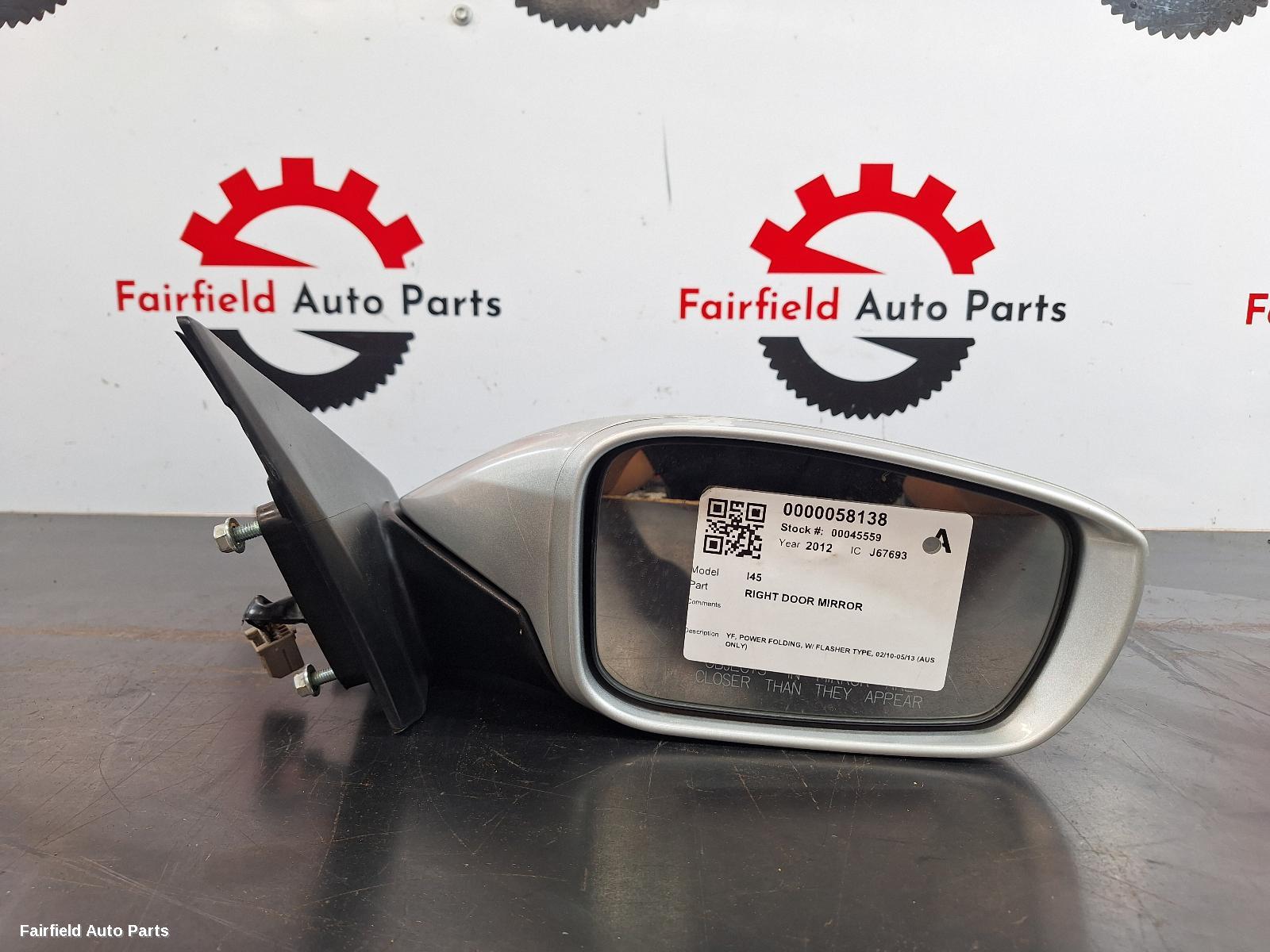 2010-2013 Hyundai I45 Right Door Mirror