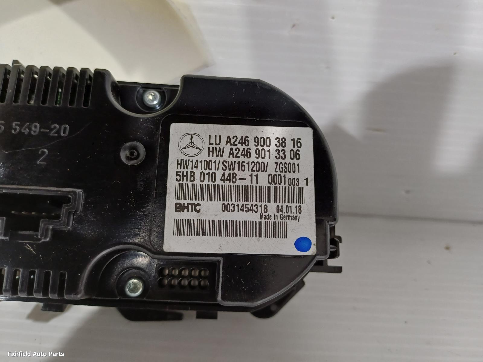 2013-2019 Mercedes Cla Class Heater Ac Controls