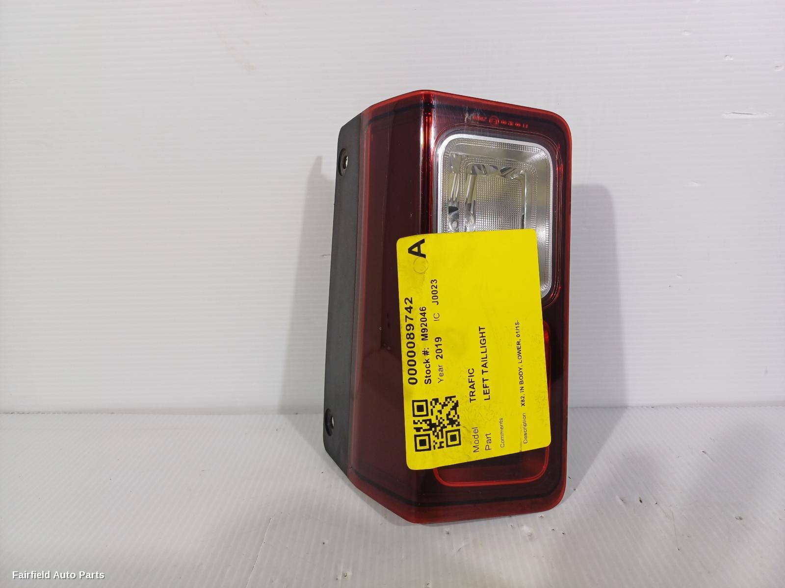 2015-2026 Renault Trafic Left Taillight