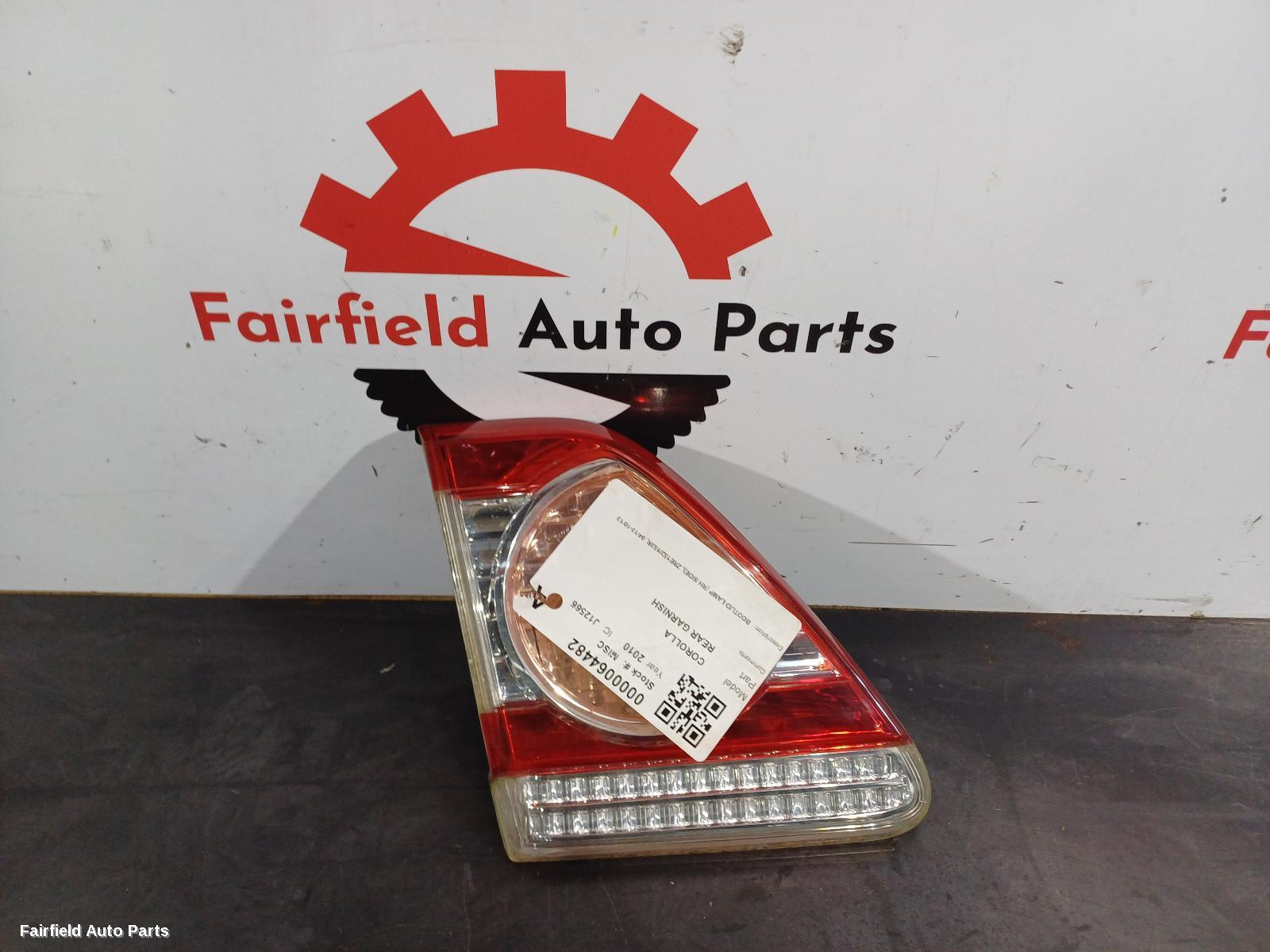 2010-2013 Toyota Corolla Rear Garnish