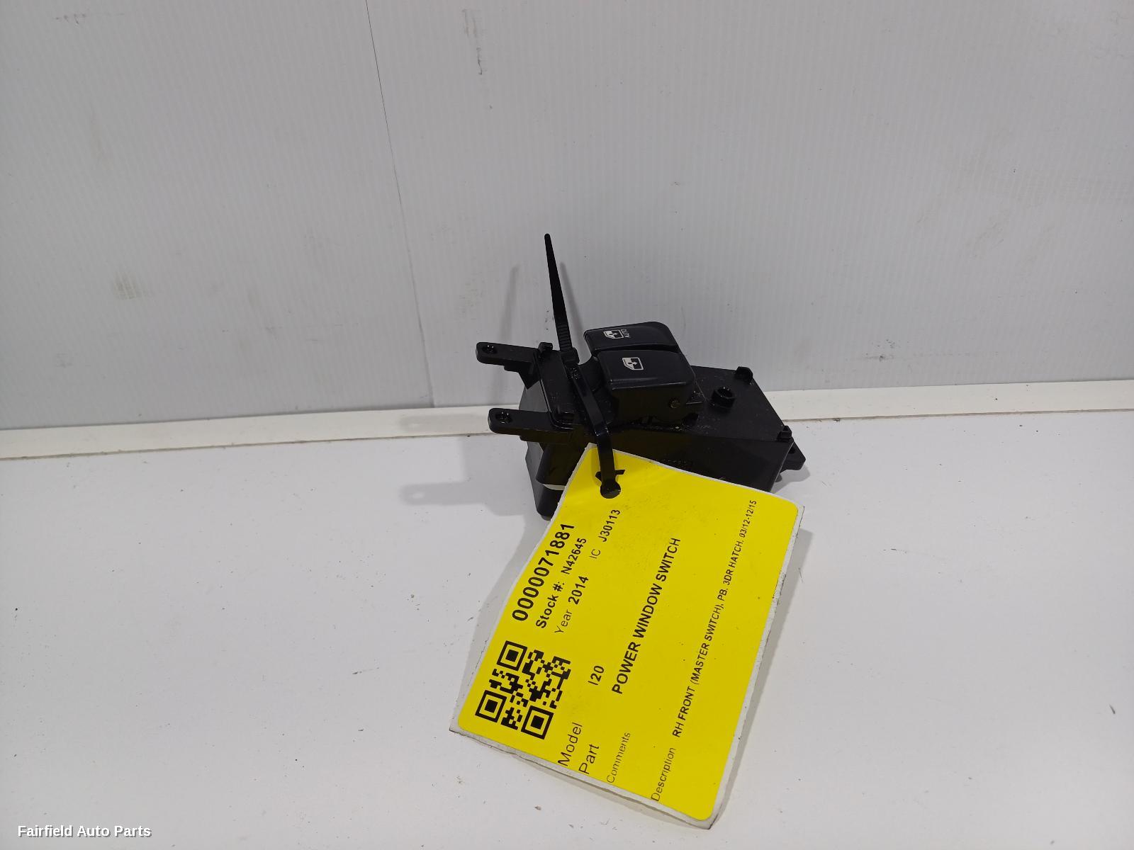 2012-2015 Hyundai I20 Pwr Dr Wind Switch