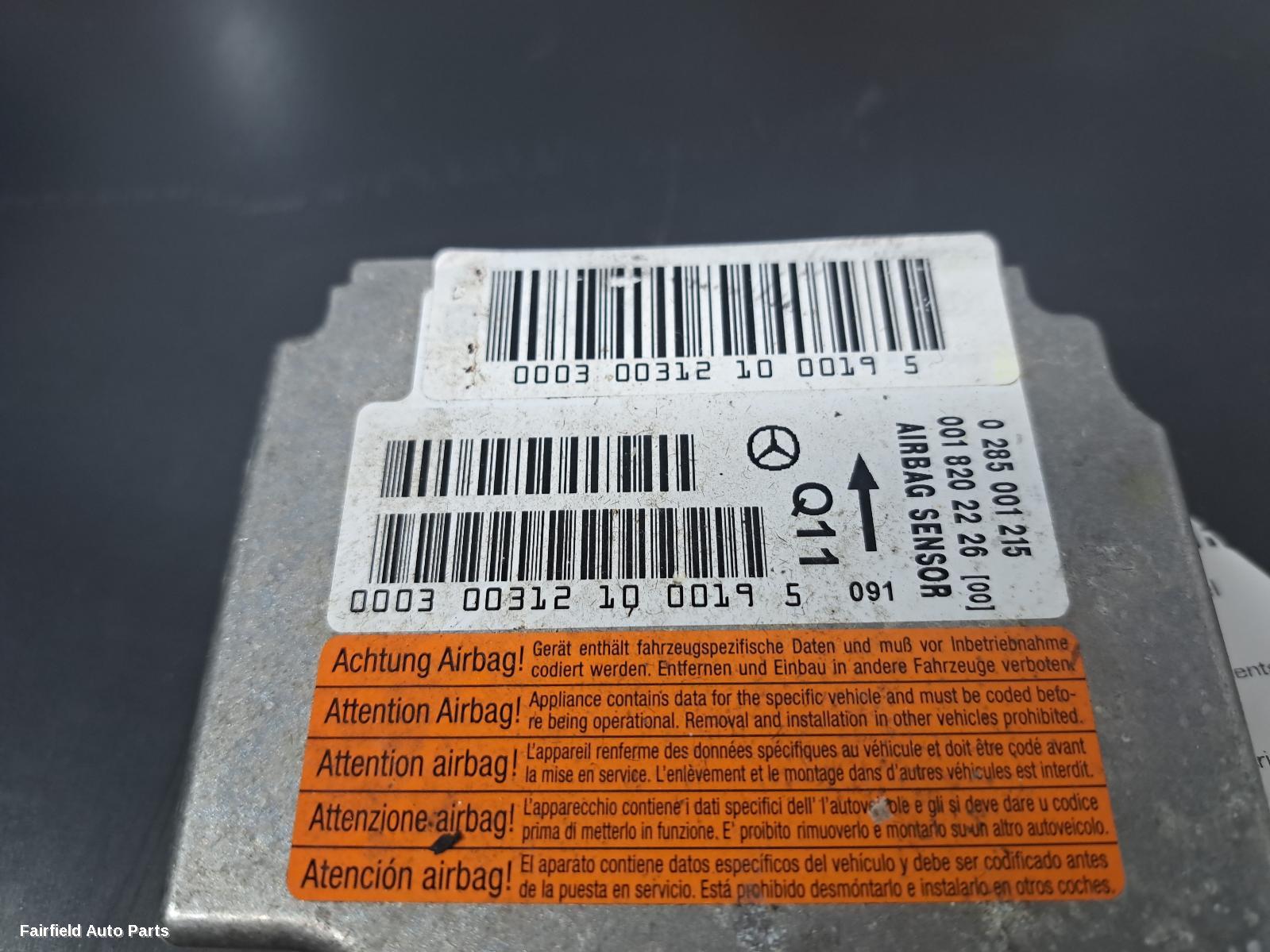 1999-2006 Mercedes S Class Airbag Module Sensor