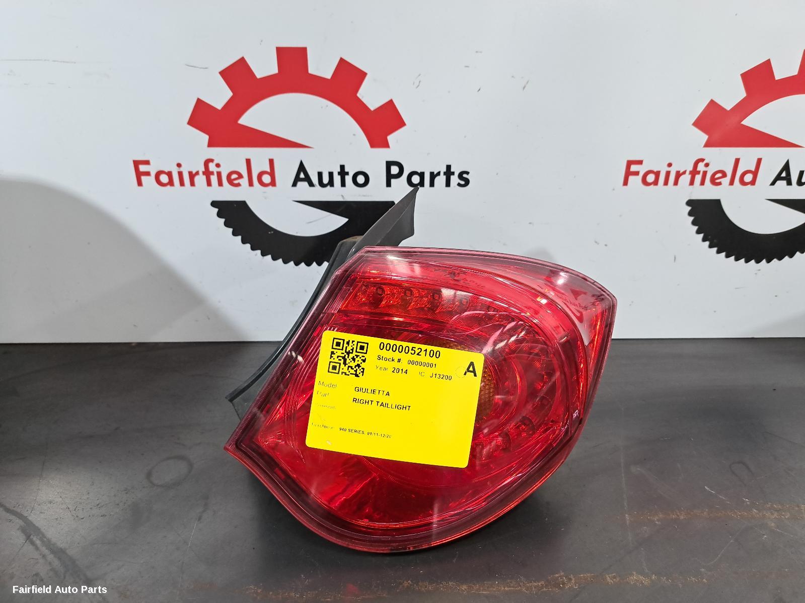 2011-2020 Alfa Romeo Giulietta Right Taillight