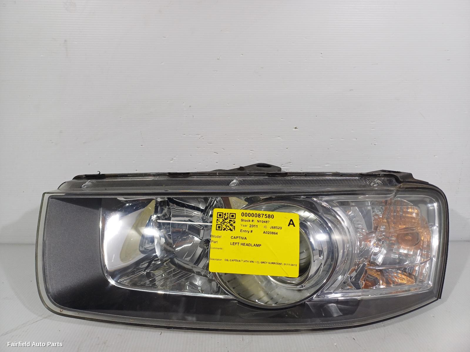 2011-2015 Holden Captiva Left Headlamp