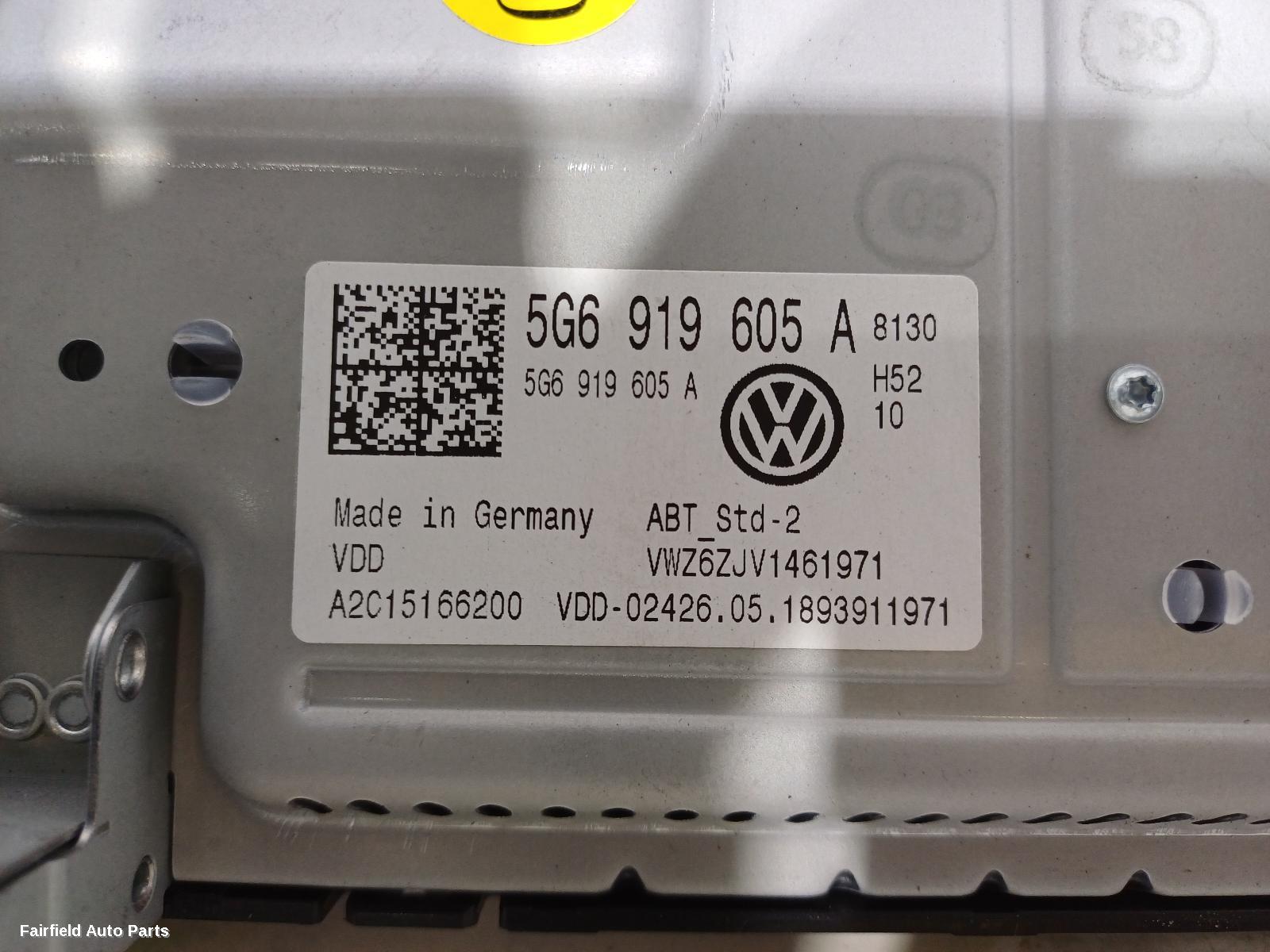 2017-2020 Volkswagen Golf Radio Cd Dvd Sat Tv