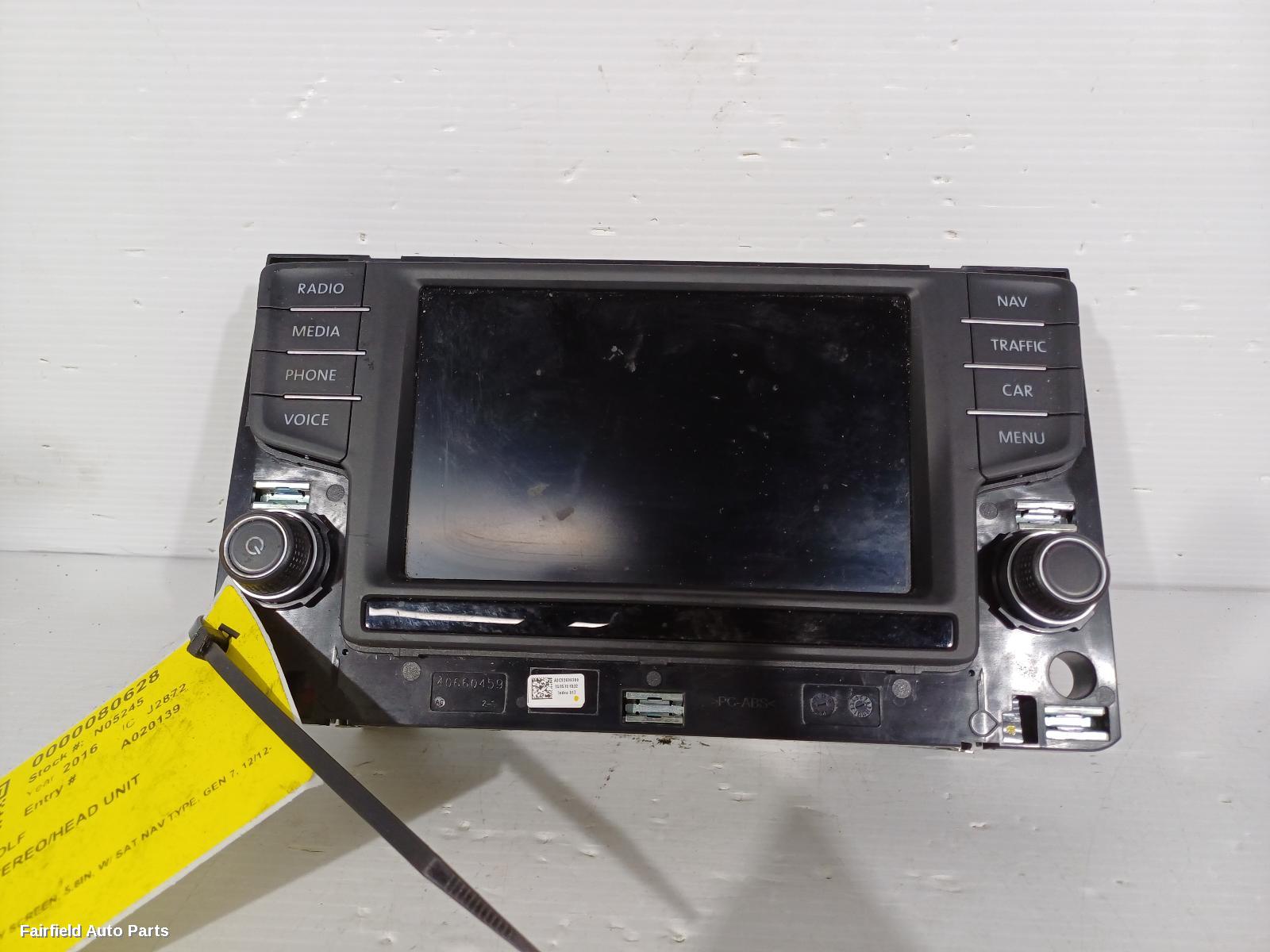 2012-2017 Volkswagen Golf Radio Cd Dvd Sat Tv