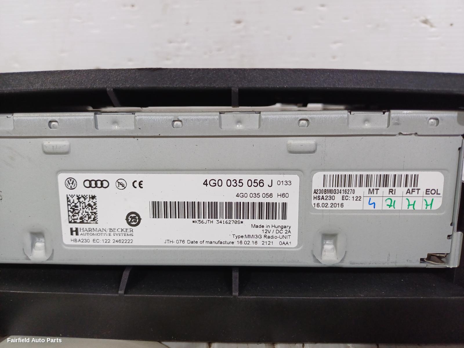2012-2018 Audi Q3 Radio Cd Dvd Sat Tv