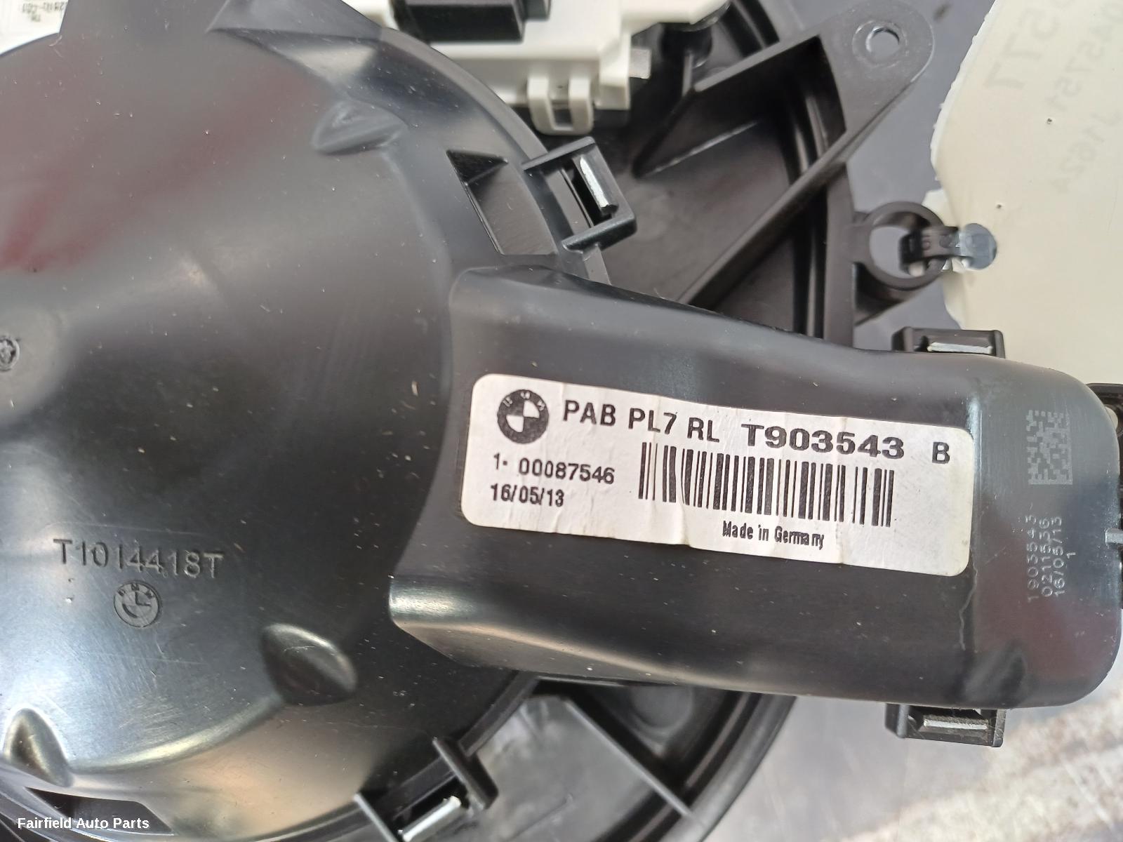 2011-2019 Bmw 1 Series Heater Fan Motor