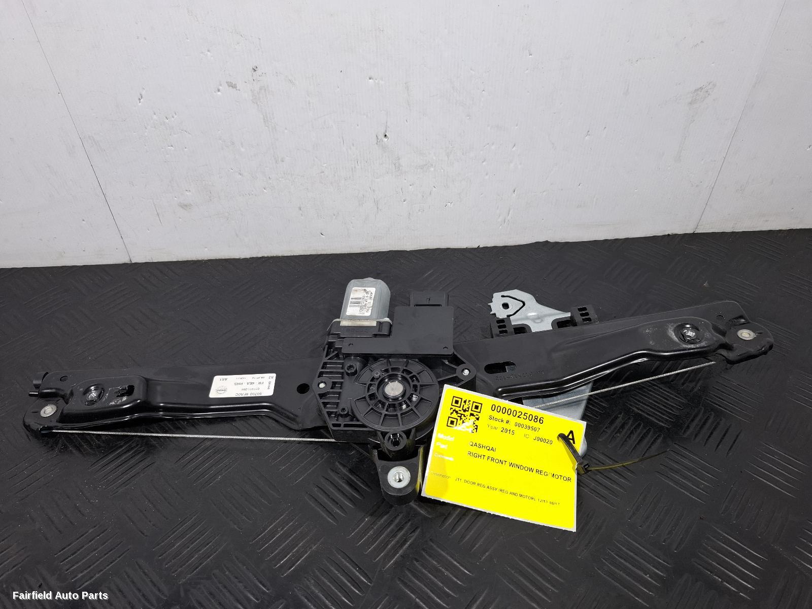 2013-2017 Nissan Qashqai Right Front Window Reg Motor