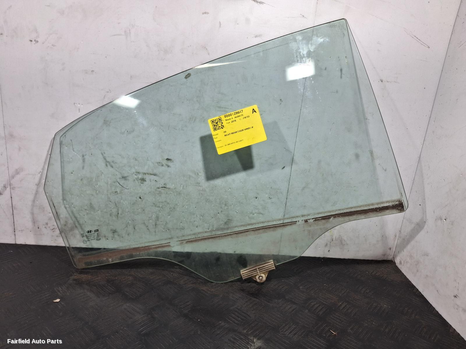 2012-2017 Hyundai I30 Right Rear Door Window