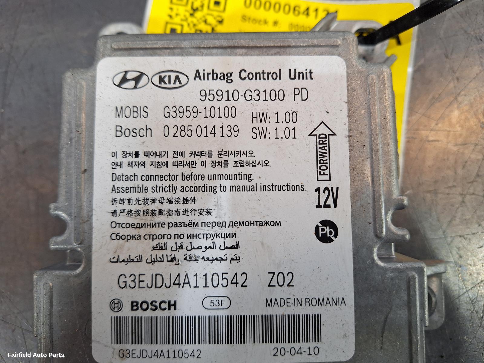 2017-2023 Hyundai I30 Airbag Module Sensor