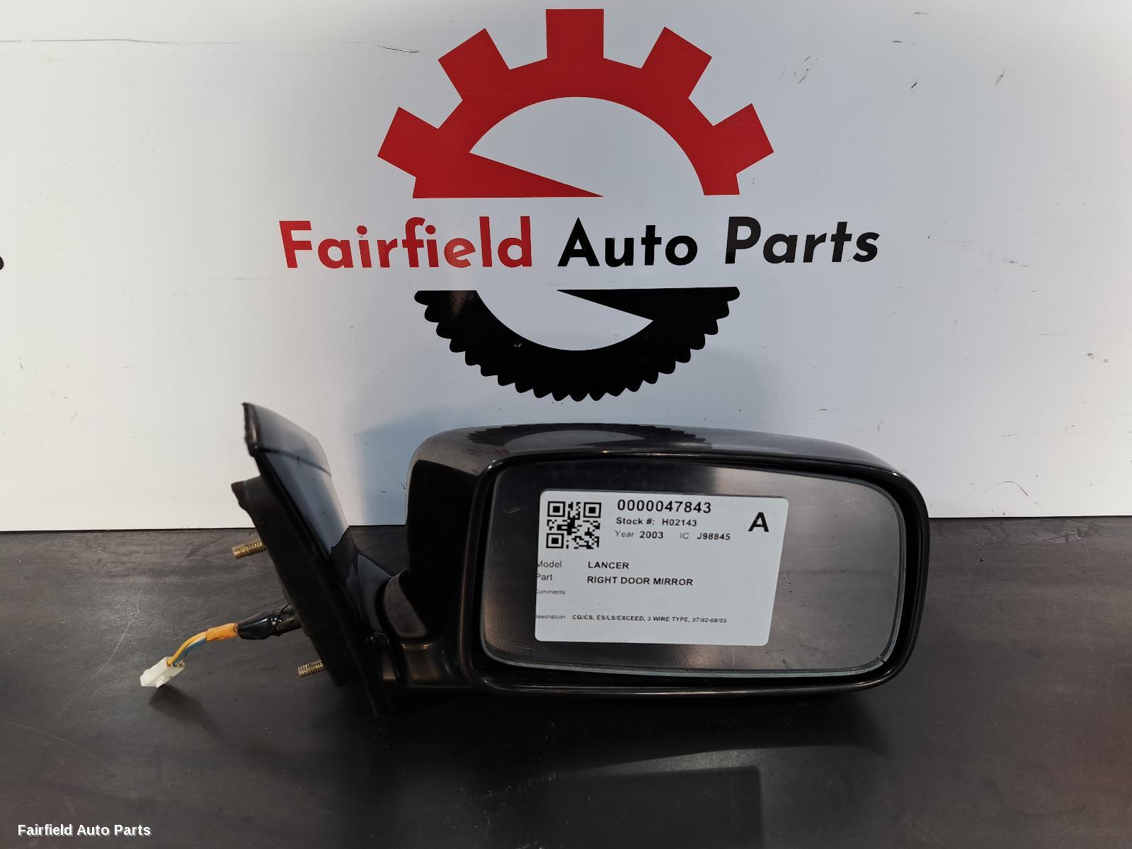 2002-2003 Mitsubishi Lancer Right Door Mirror