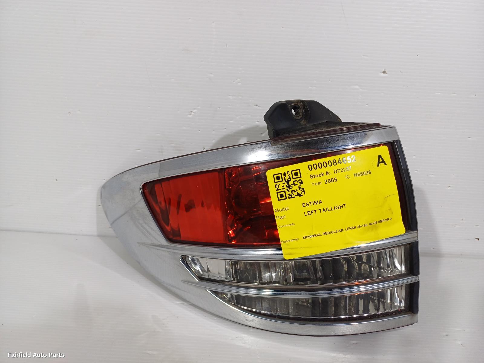 2003-2006 Toyota Estima Left Taillight