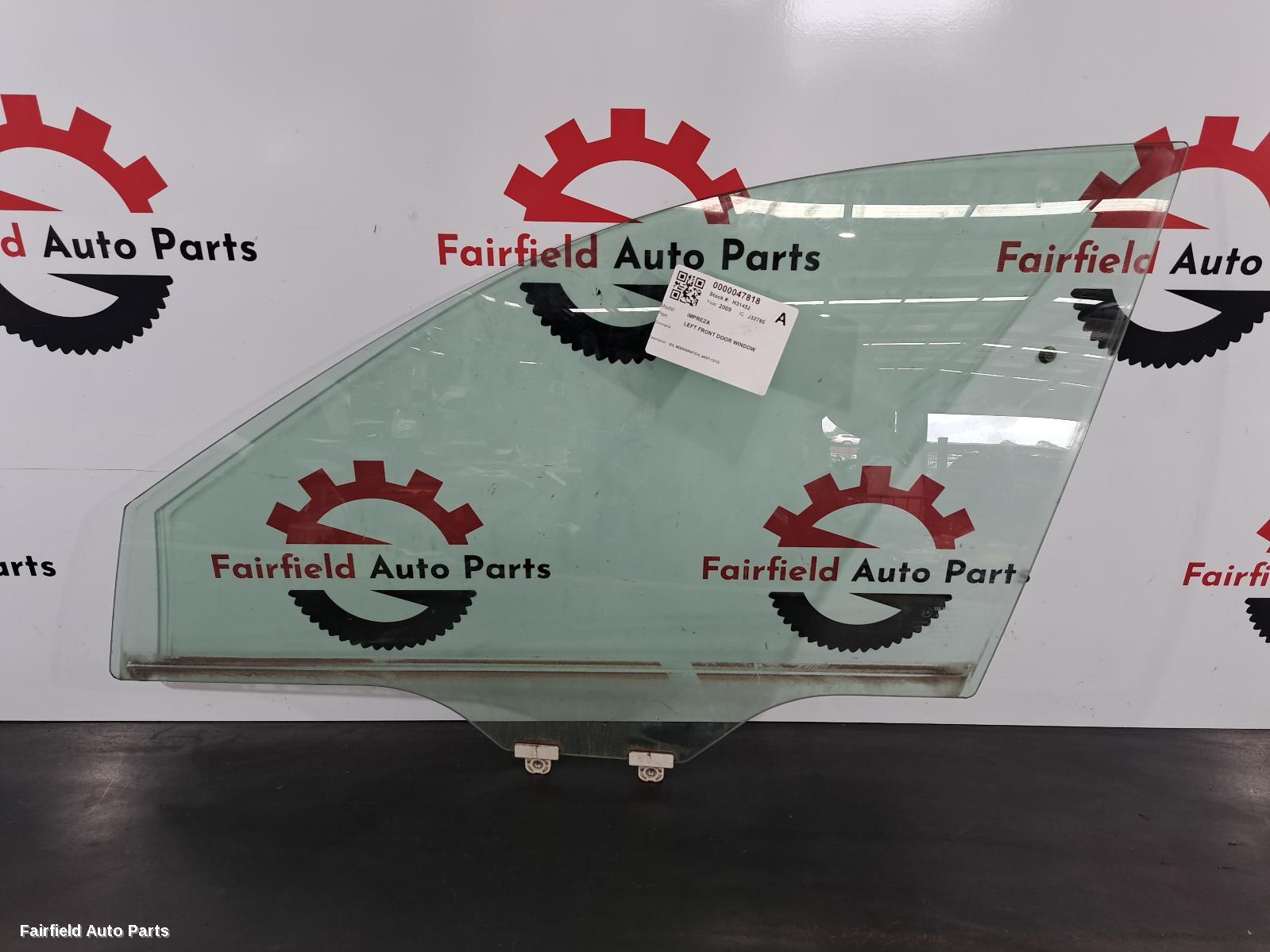 2007-2013 Subaru Impreza Left Front Door Window