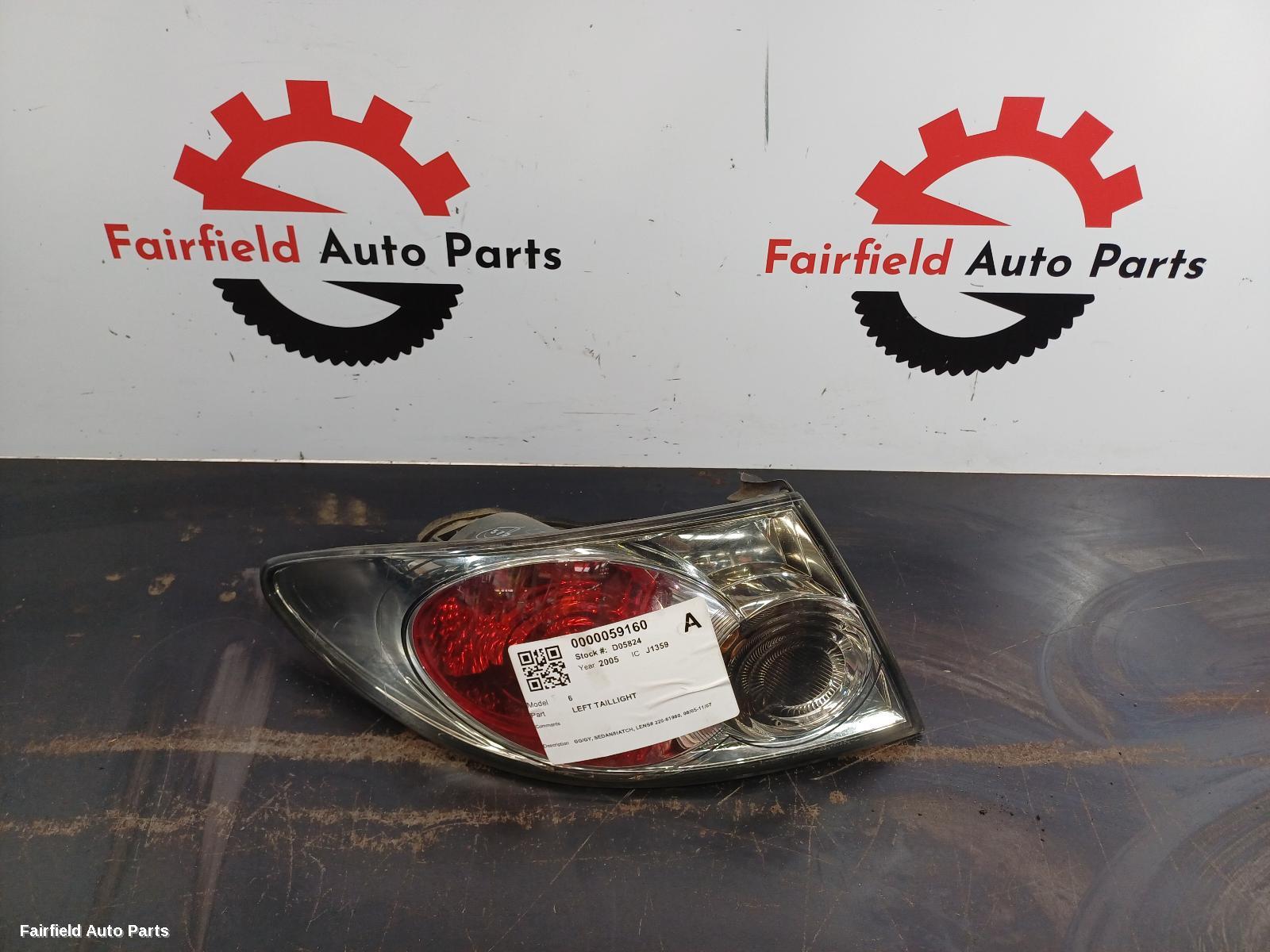 2005-2007 Mazda 6 Left Taillight