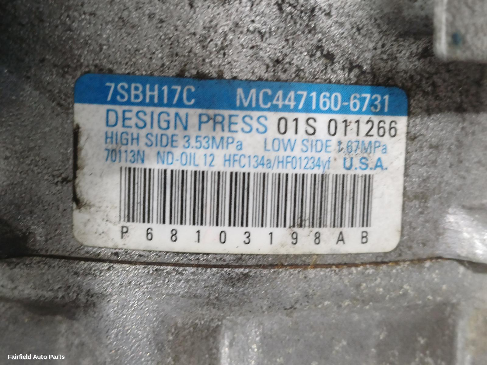 2014-2022 Jeep Cherokee A C Compressor