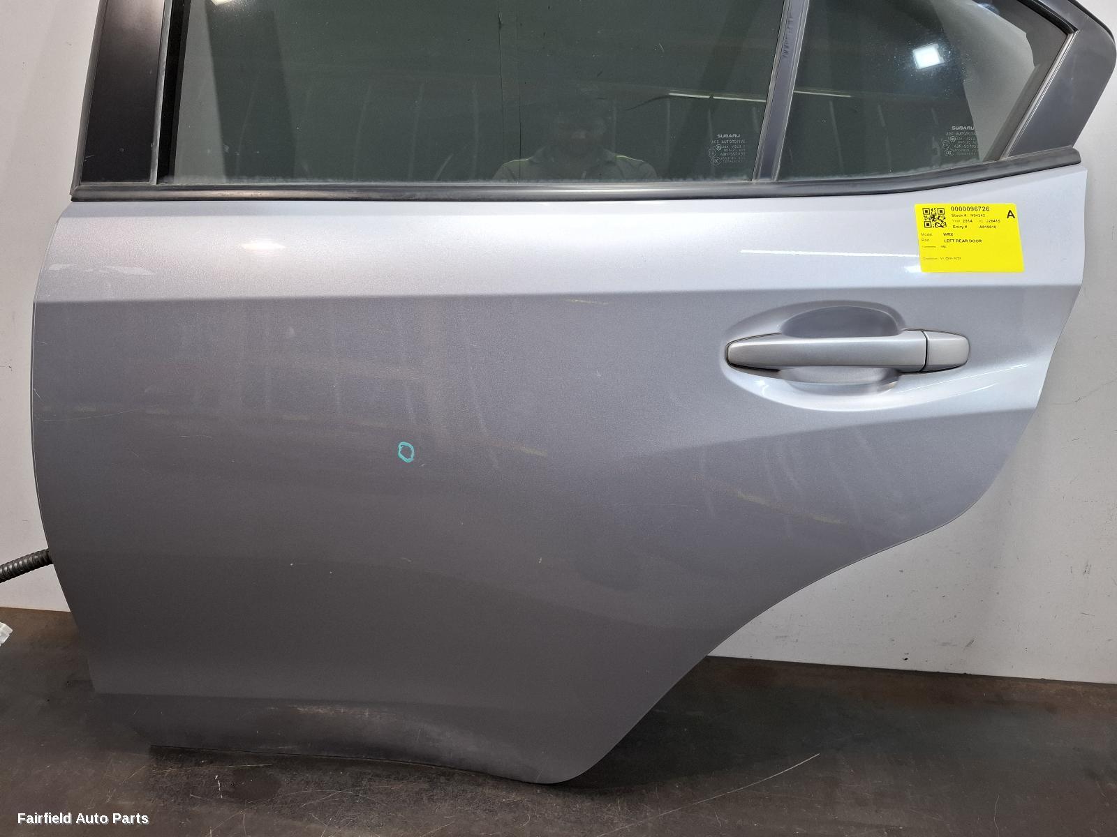 2014-2021 Subaru Wrx Left Rear Door Sliding