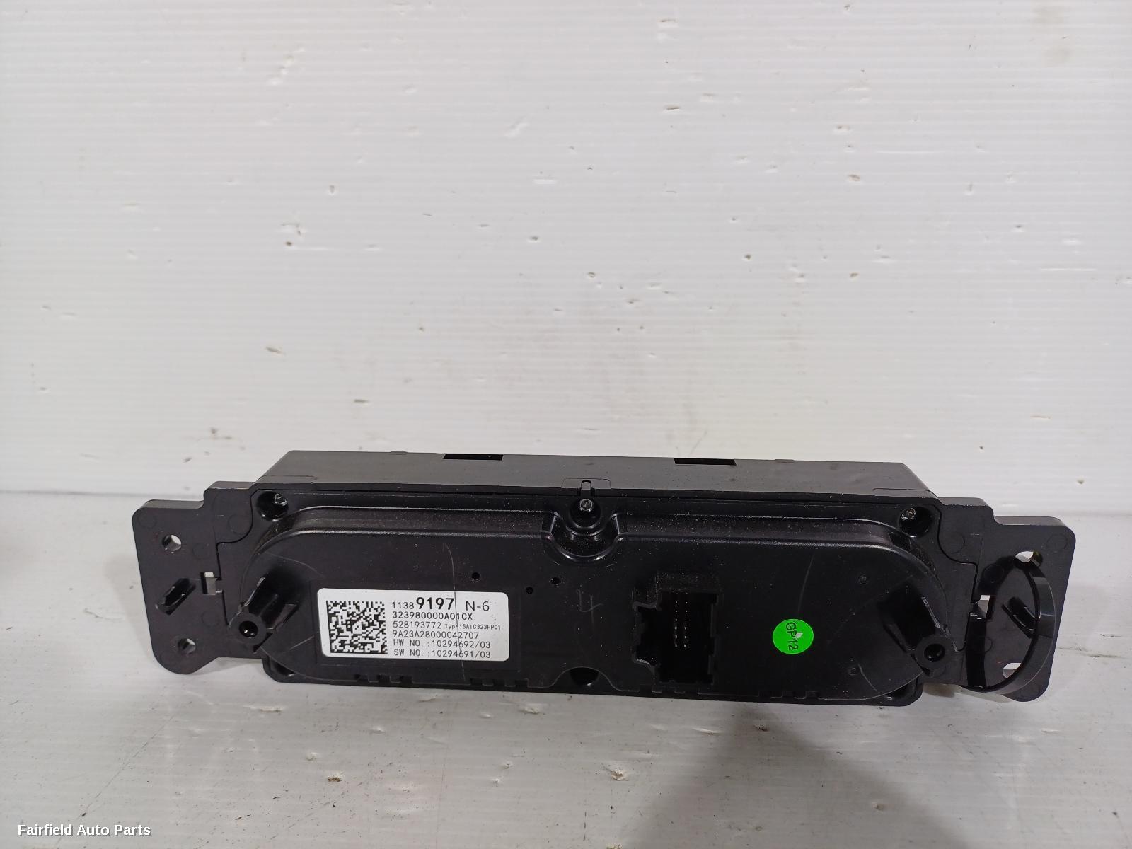 2017-2024 Mg Zs Heater Ac Controls