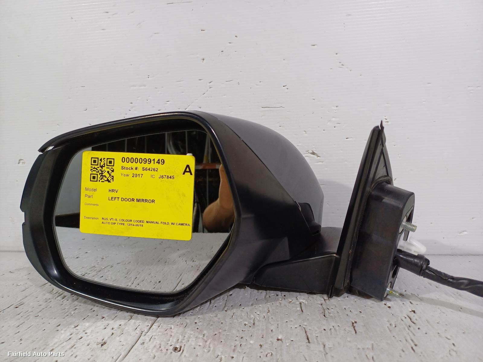 2014-2018 Honda Hrv Left Door Mirror