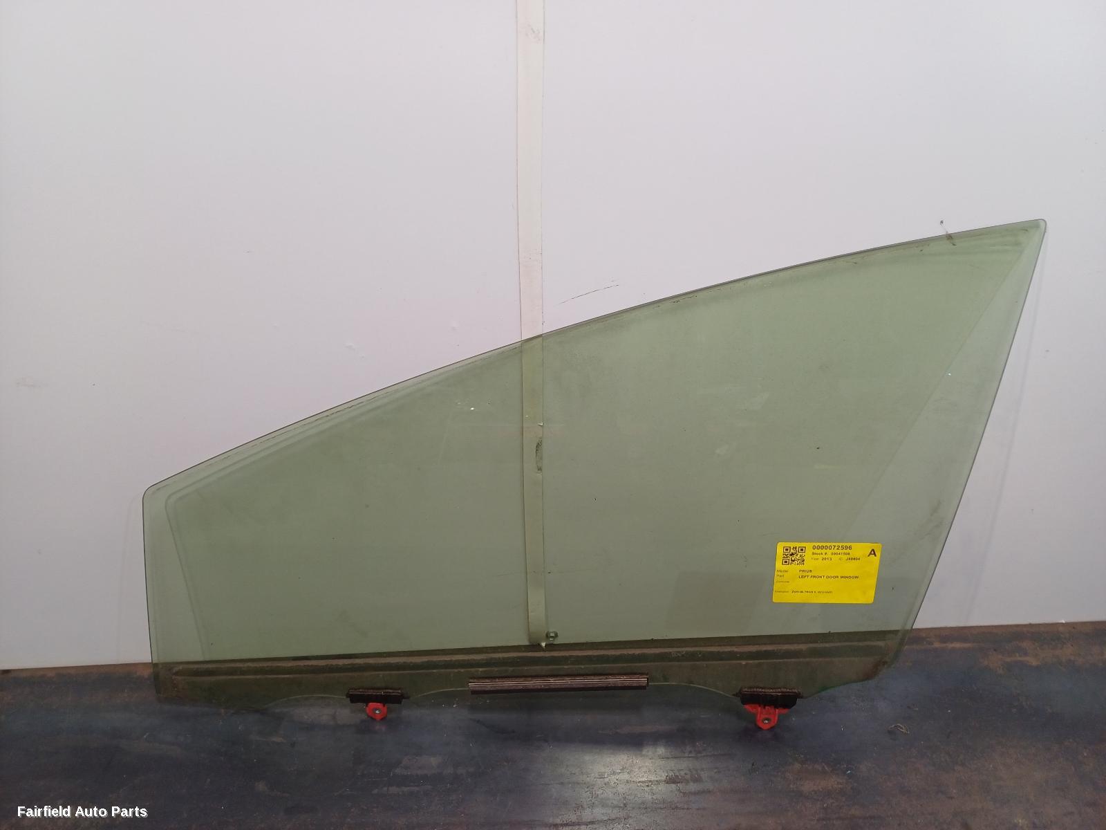 2012-2021 Toyota Prius Left Front Door Window