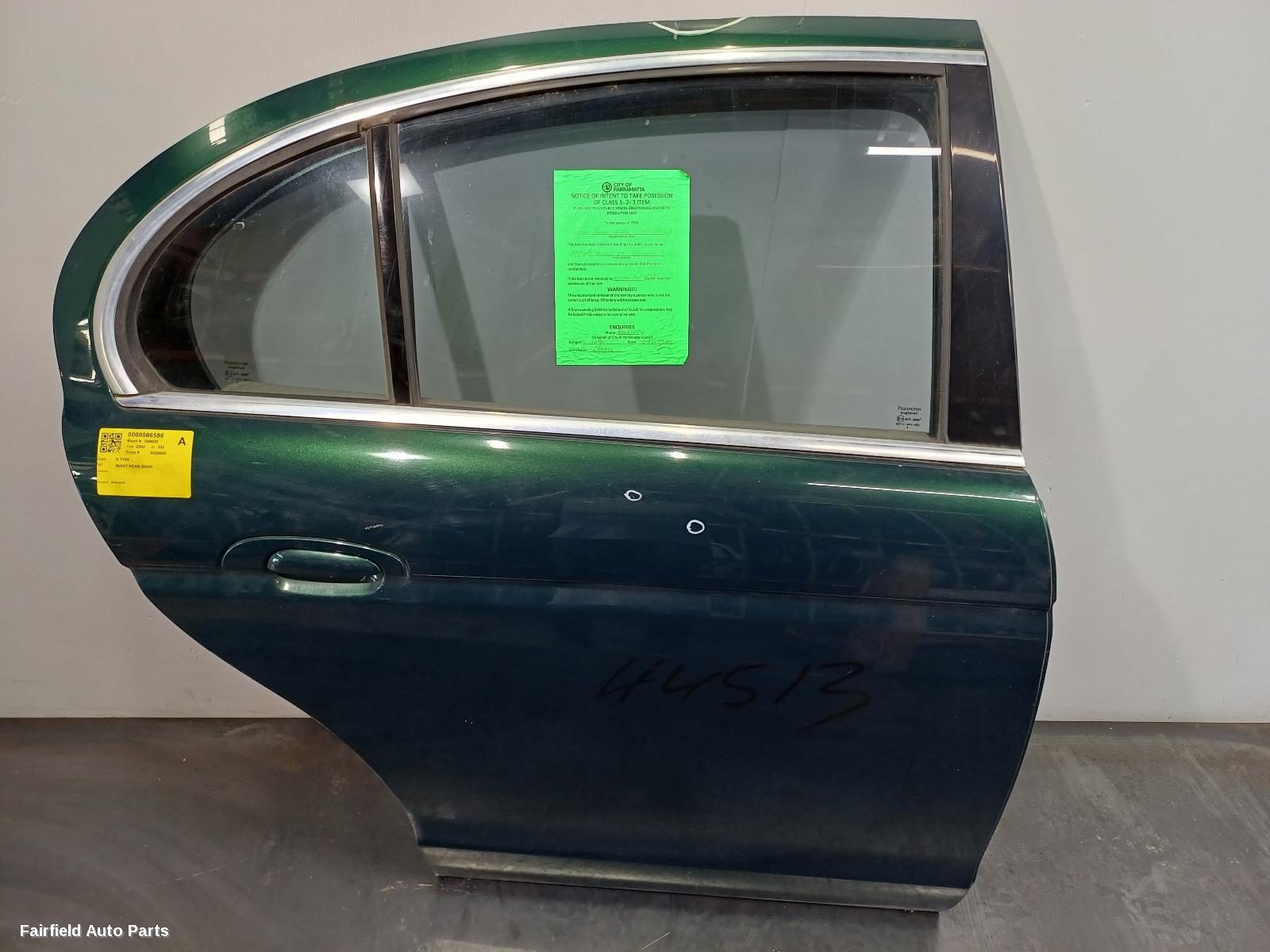 1999-2008 Jaguar S Type Right Rear Door Sliding