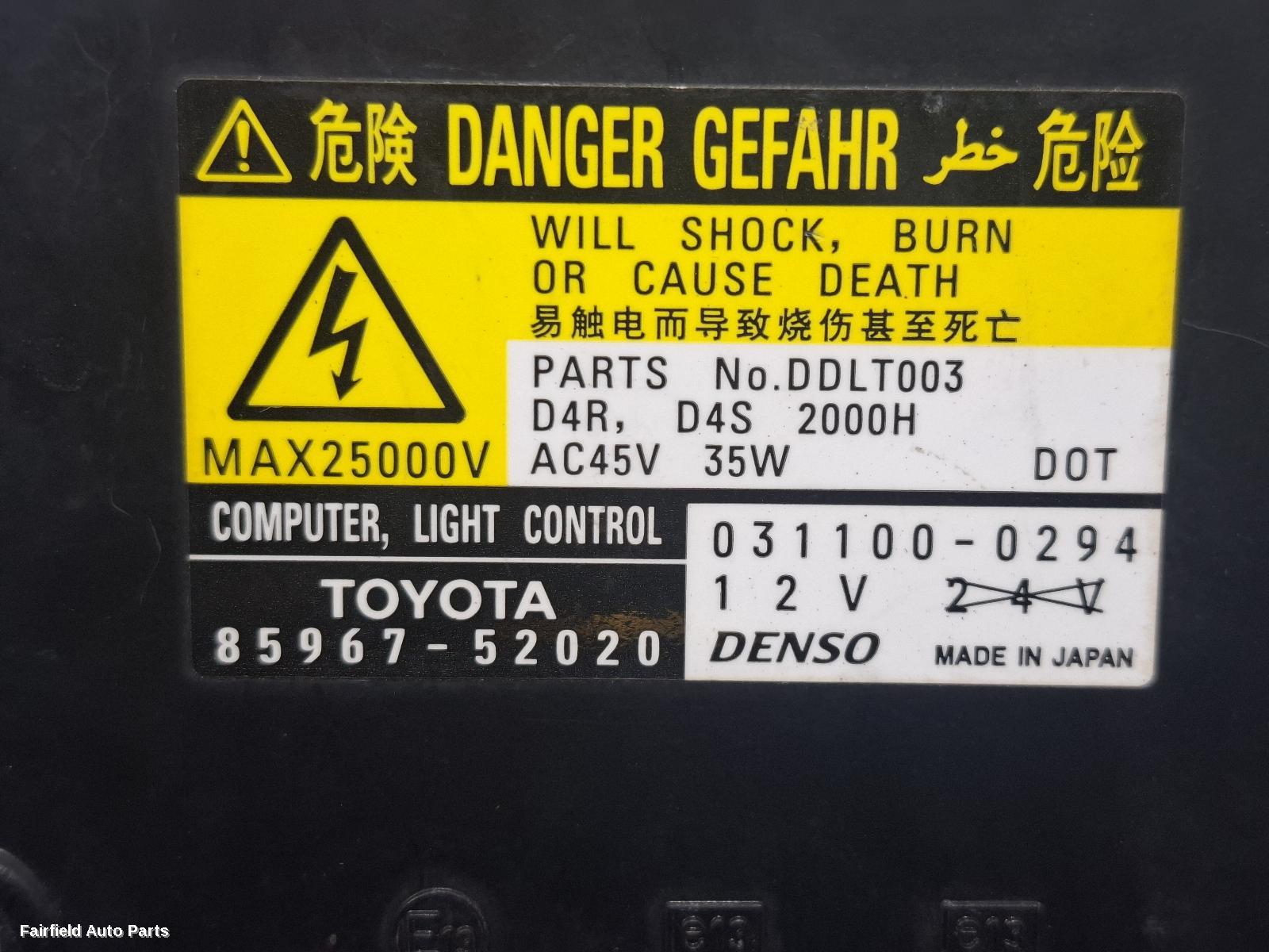 2007-2009 Toyota Corolla Right Headlamp