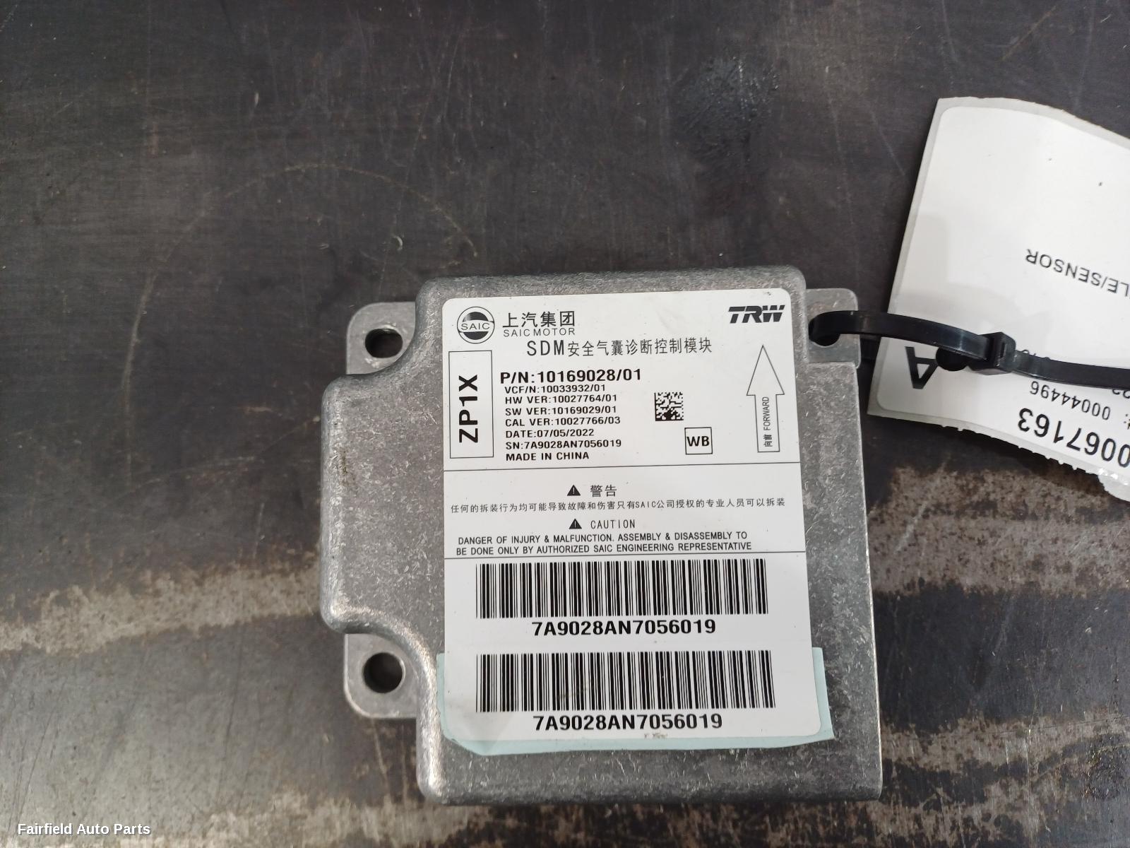 2018-2024 Mg Mg3 Airbag Module Sensor