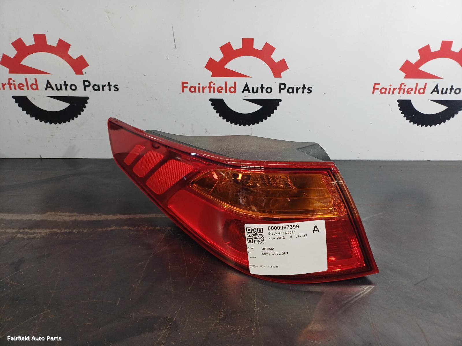 2013-2015 Kia Optima Left Taillight
