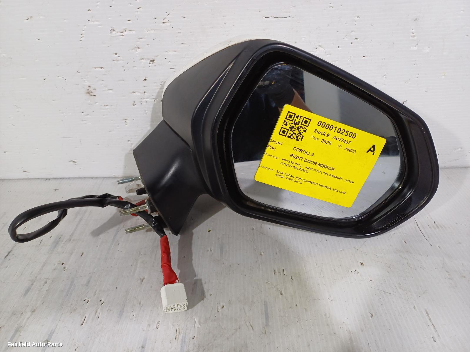 2019-2026 Toyota Corolla Right Door Mirror