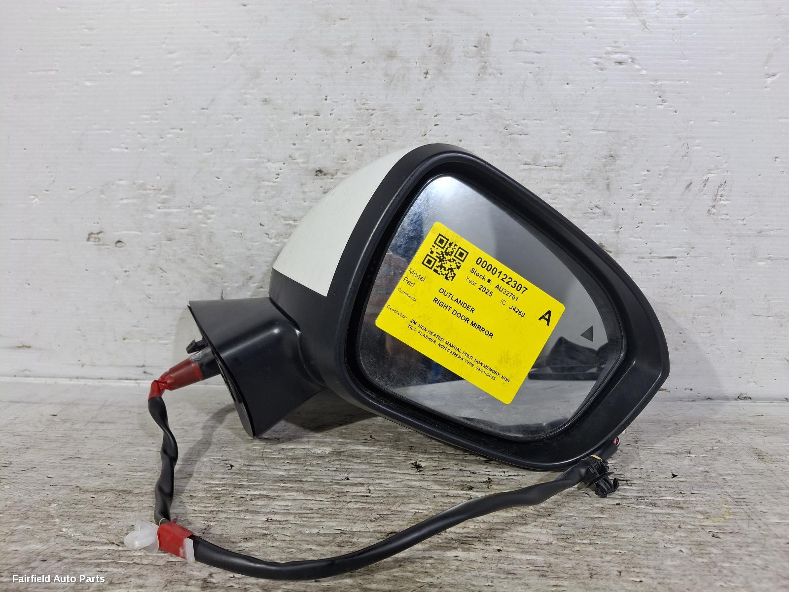 2021-2026 Mitsubishi Outlander Right Door Mirror