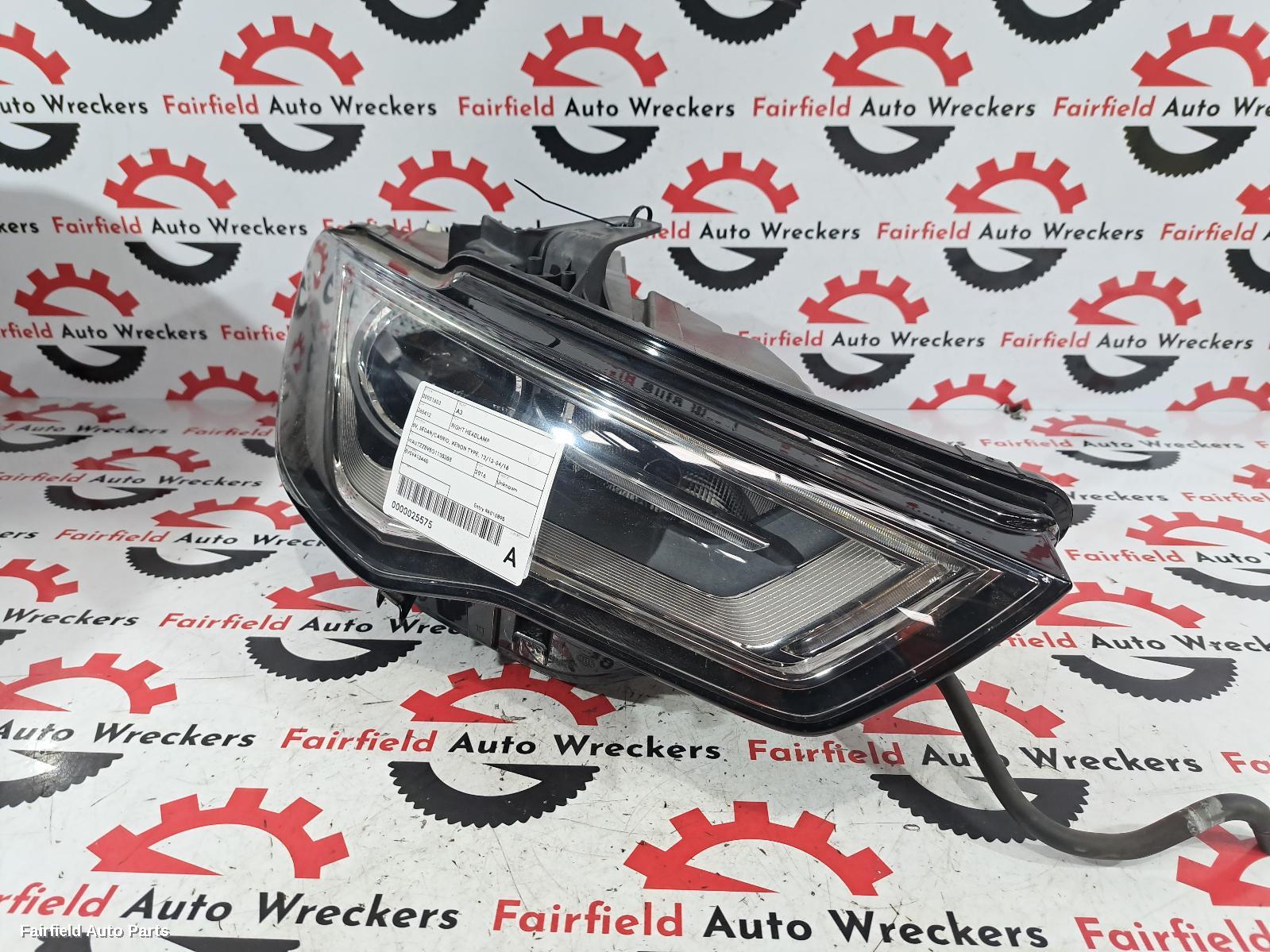 2013-2016 Audi A3 Right Headlamp