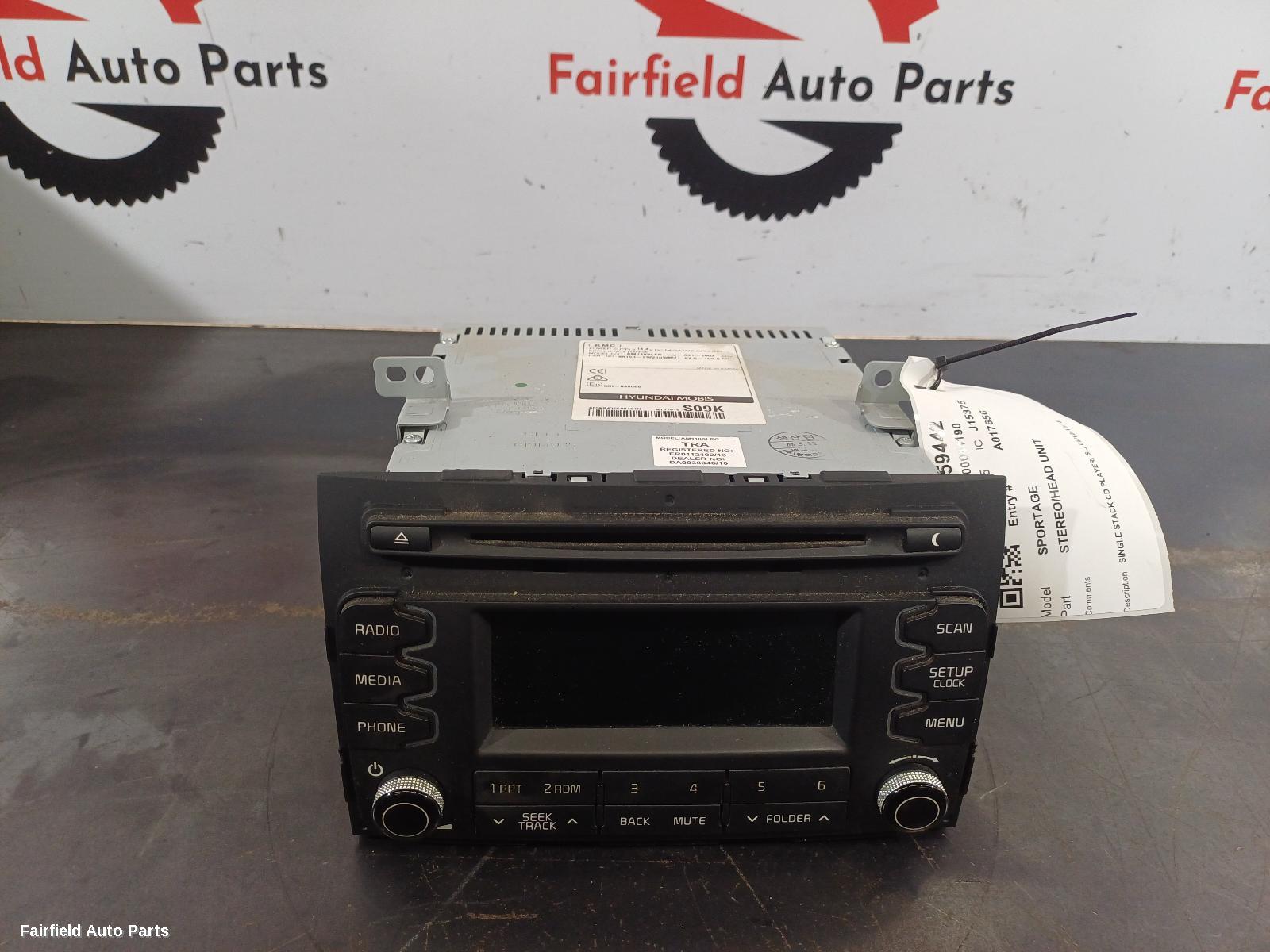 2010-2015 Kia Sportage Radio Cd Dvd Sat Tv