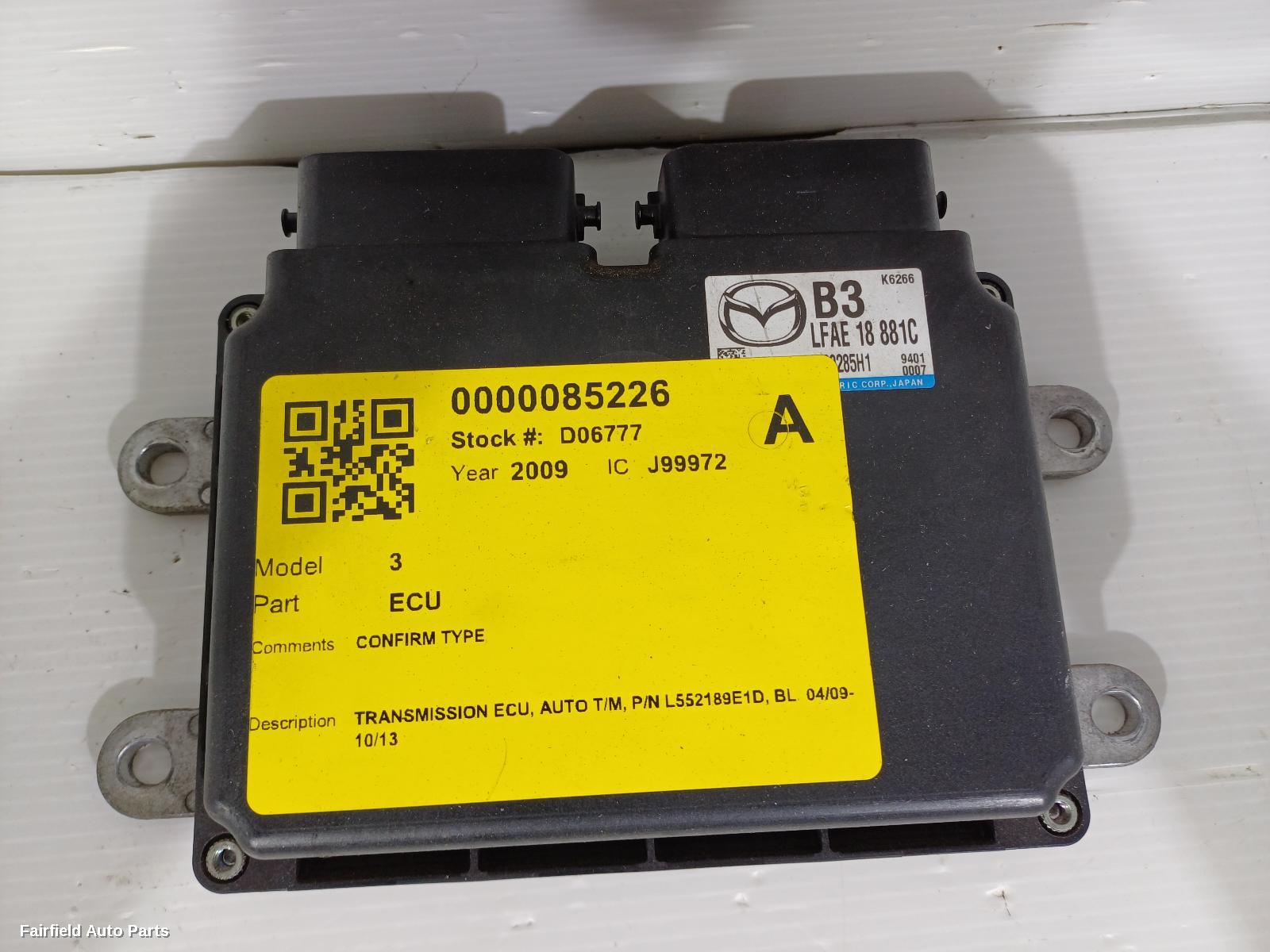 2006-2013 Mazda 3 Ecu